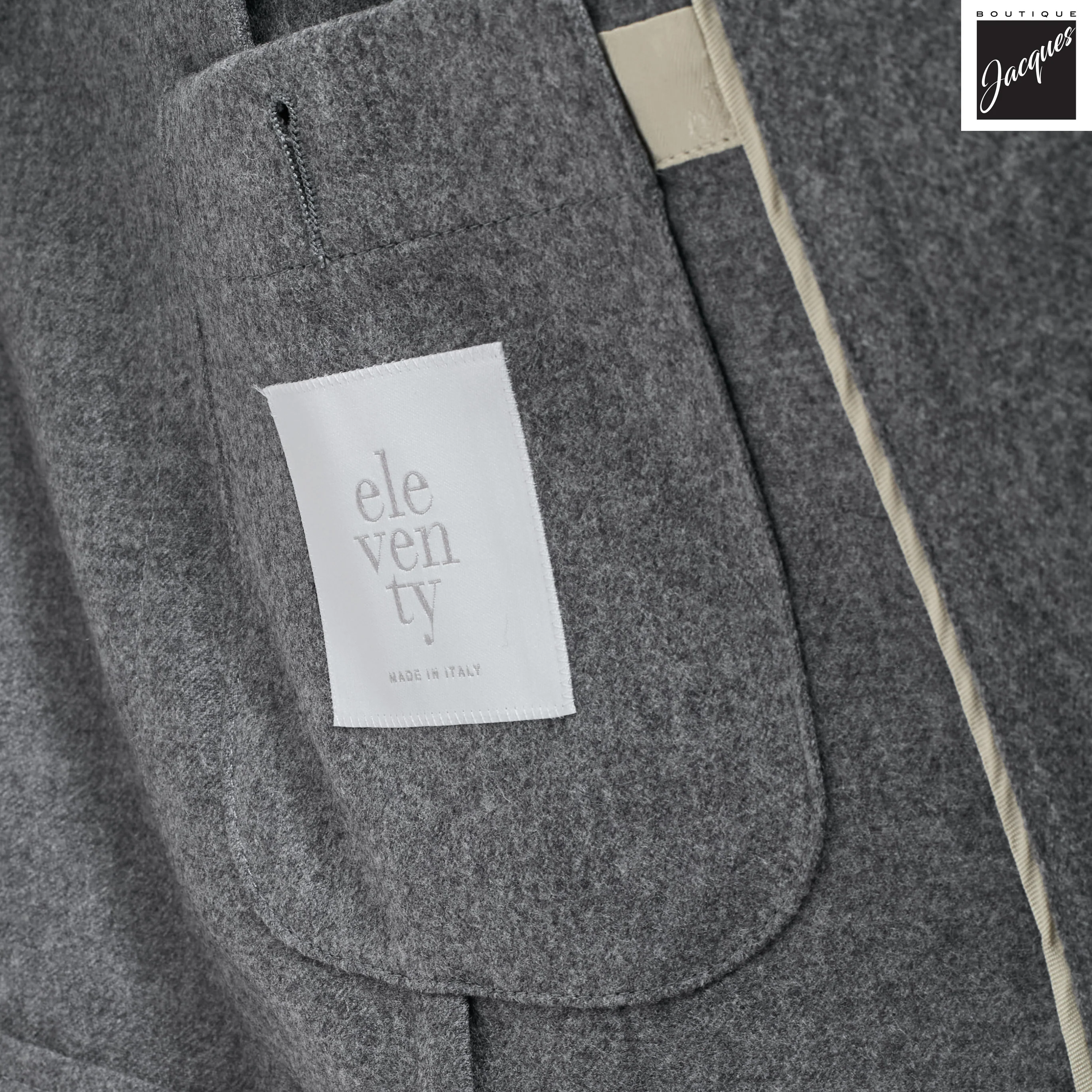 Gray Wool-Cashmere Stretch Contemporary Sport Jacket - ELEVENTY - Image 4