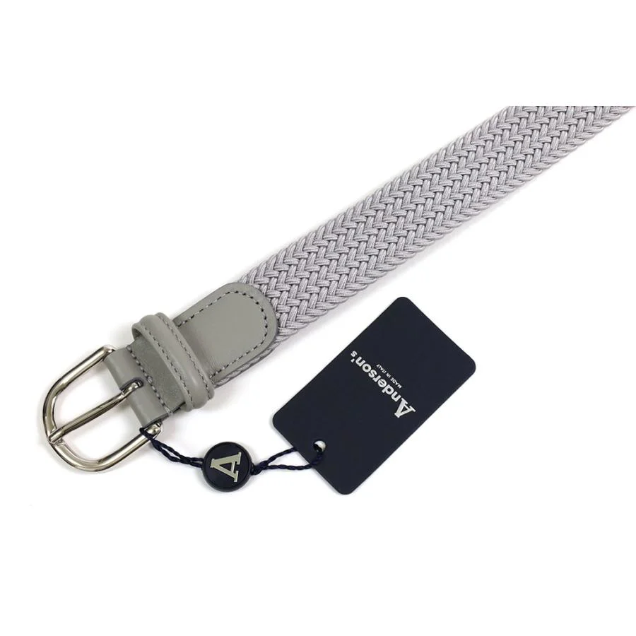 Light Gray Woven Elastic Belt - Anderson's - Image 4