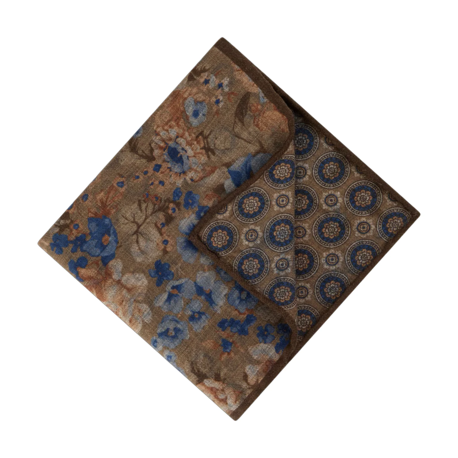 Light Brown Patterned Wool Hankie - Stenströms