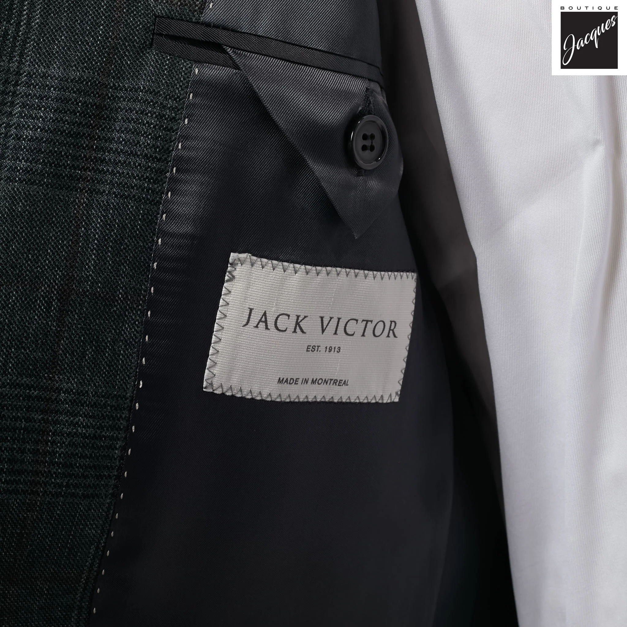 Green Prince of Wales Montana Contemporary Fit Wool Suit - Jack Victor - Image 3