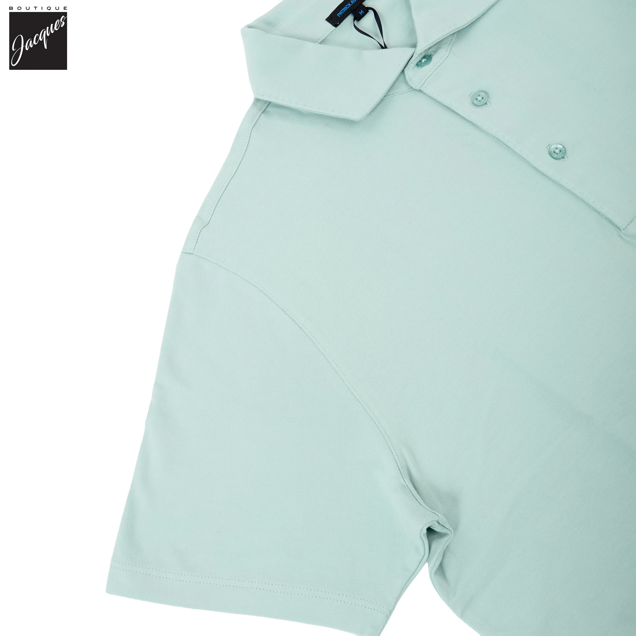 Green Rinse Pima Cotton Stretch Short Sleeve Polo - Patrick Assaraf - Image 7
