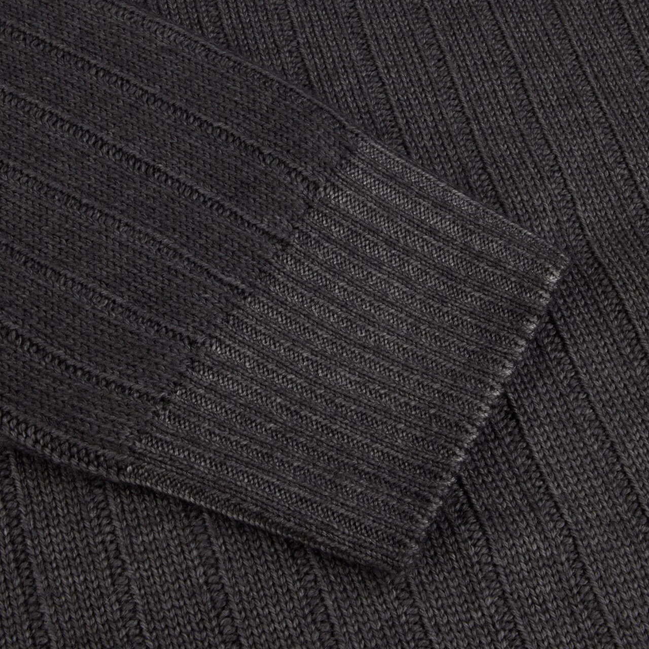 Grey Garment Dyed Merino Wool Crew Neck - Stenstroms - Image 4