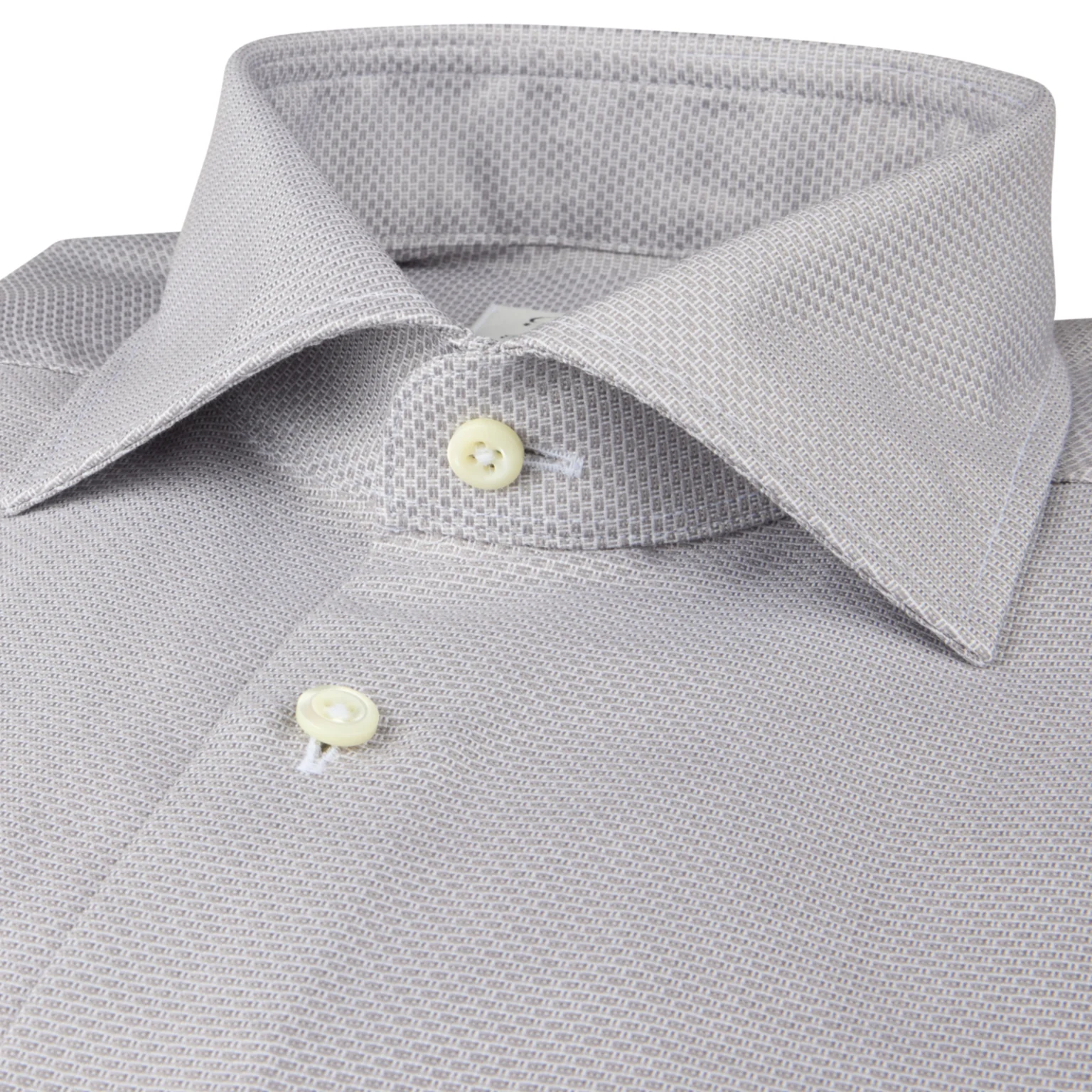 Gray Textured Twill Shirt Slimline - Stenströms - Image 2