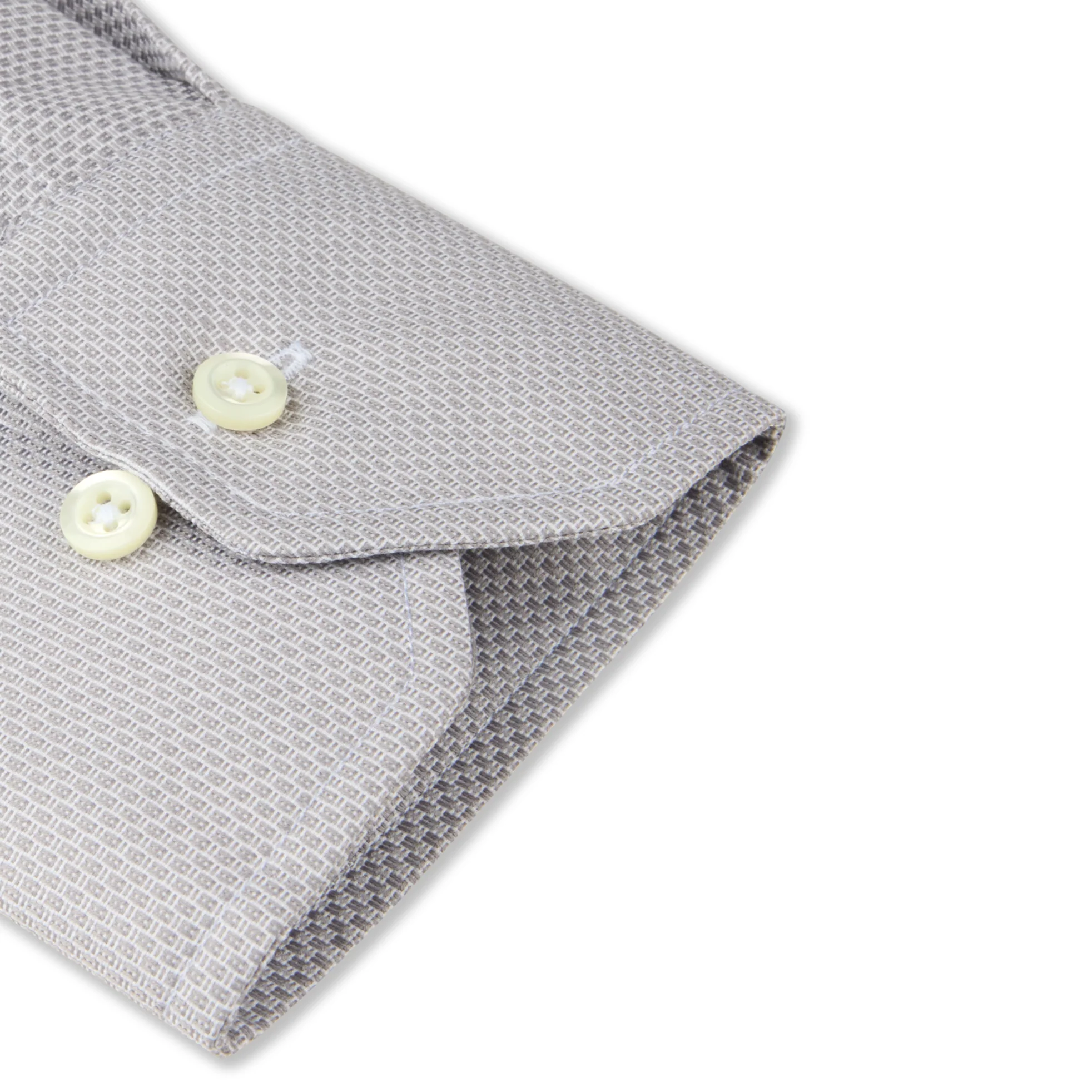 Gray Textured Twill Shirt Slimline - Stenströms - Image 3