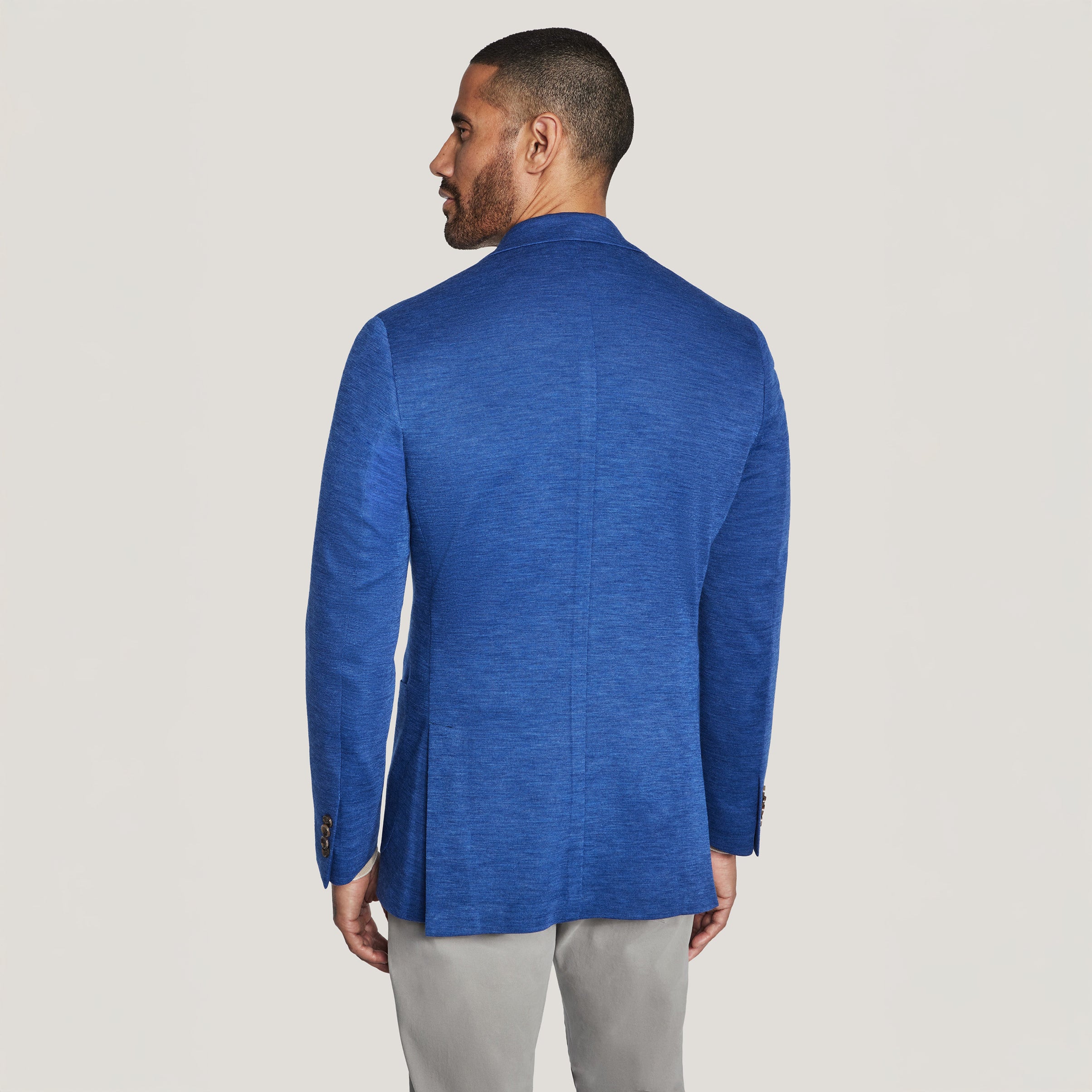 High Blue Wool Knit Comfortwear Hartford Contemporary Fit - Jack Victor - Image 5