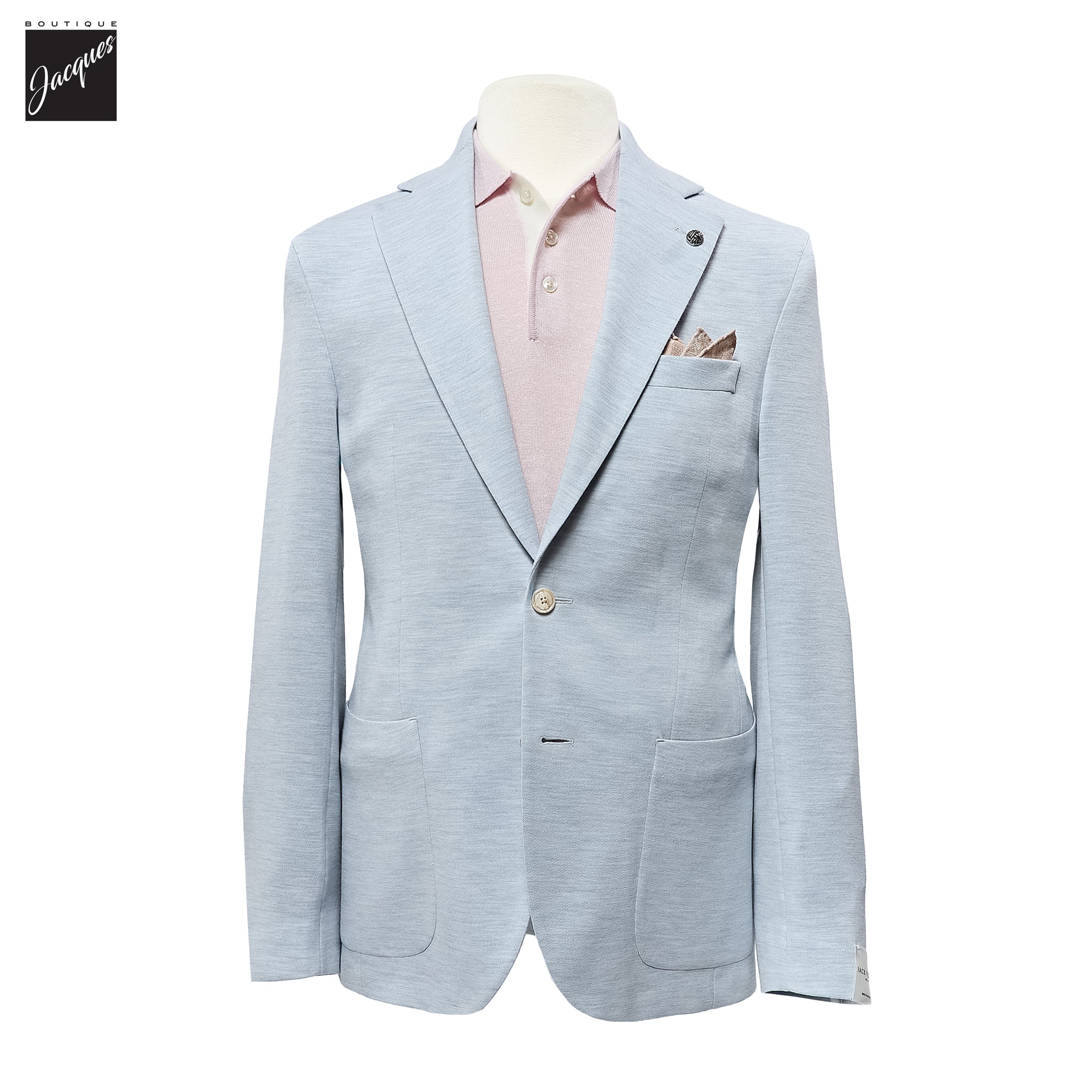 Ice Blue Loro Piana Wool Hartford Contemporary Fit Sport Jacket - Jack Victor