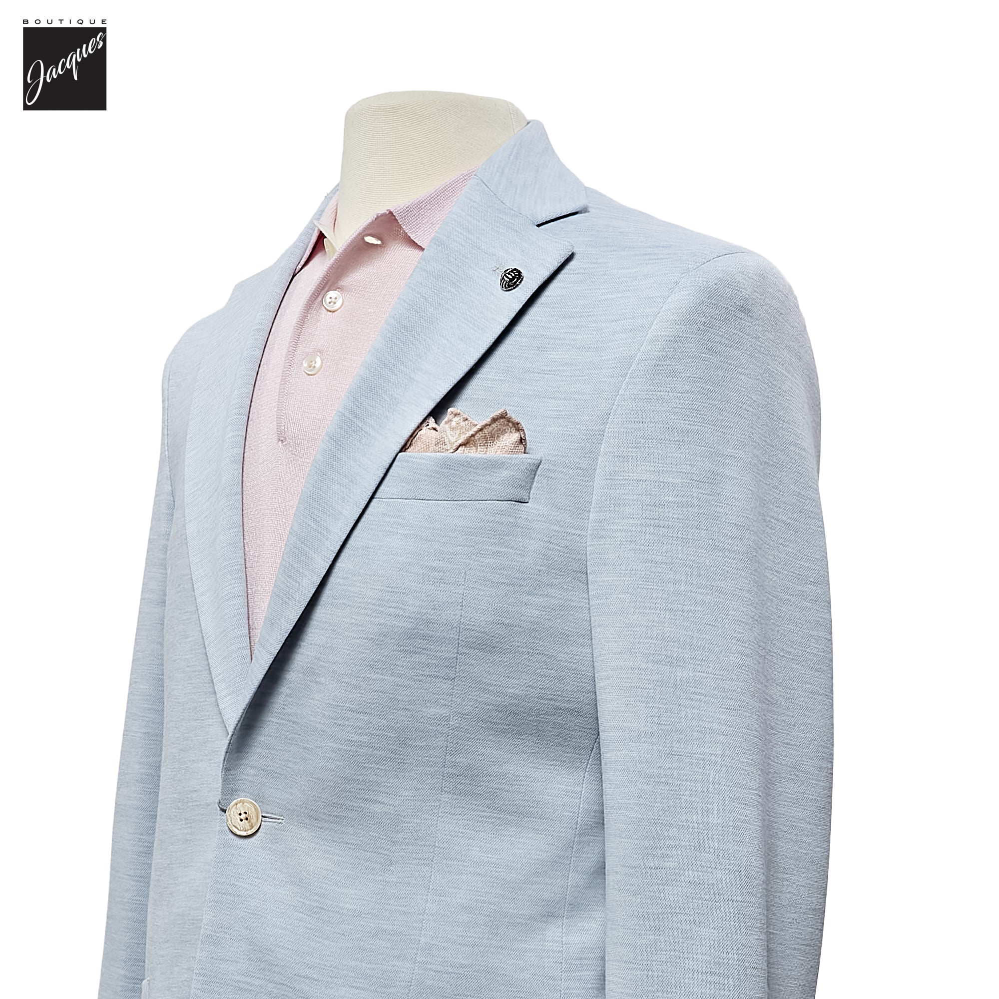 Ice Blue Loro Piana Wool Hartford Contemporary Fit Sport Jacket - Jack Victor - Image 2