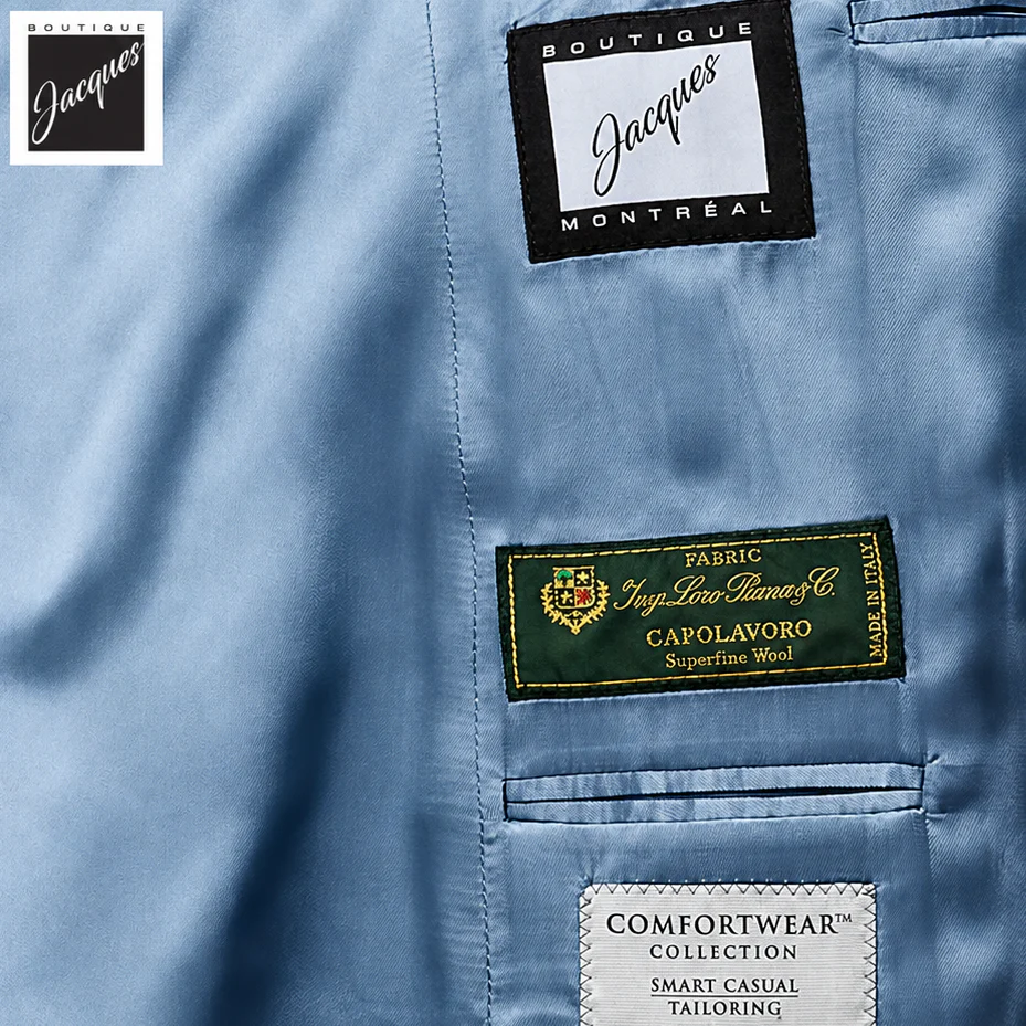 Ice Blue Loro Piana Wool Hartford Contemporary Fit Sport Jacket - Jack Victor - Image 4