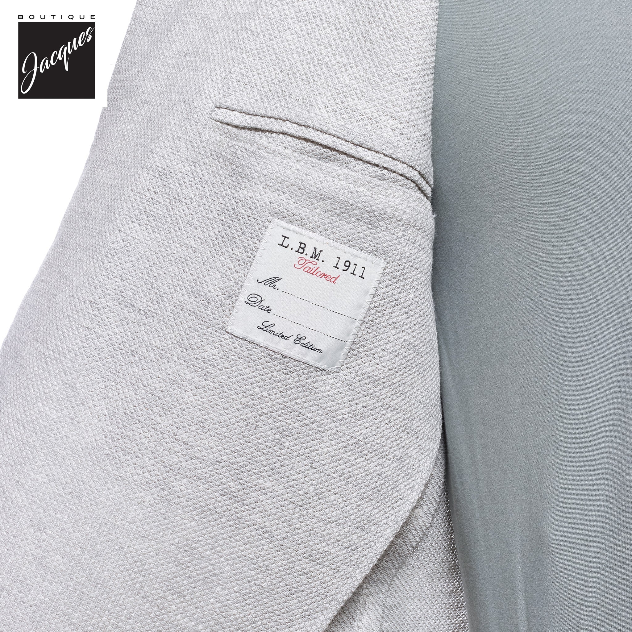 Ice Gray Linen-Cotton Jersey Unconstructed Sport Jacket - L.B.M 1911 - Image 5