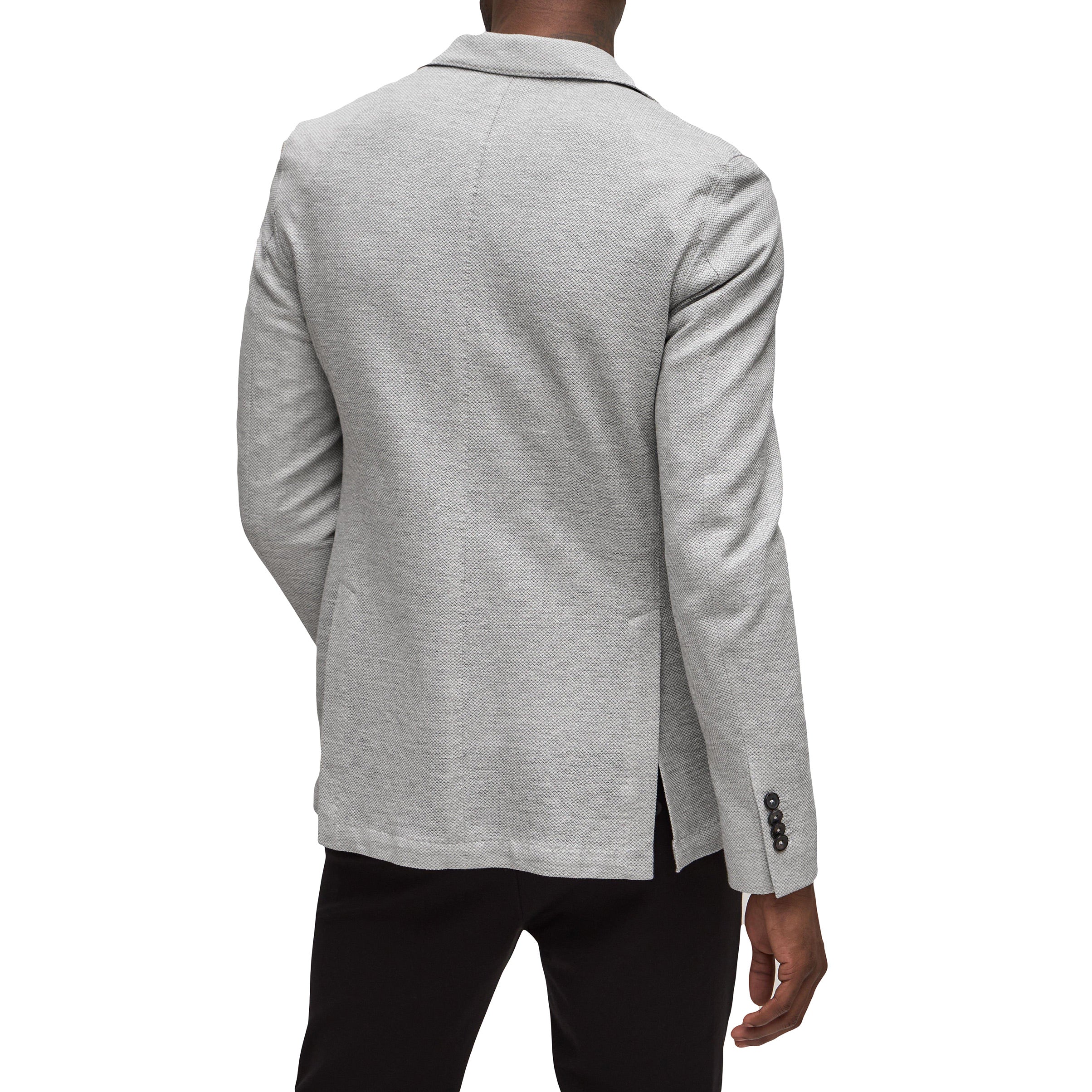 Ice Gray Linen-Cotton Jersey Unconstructed Sport Jacket - L.B.M 1911 - Image 6