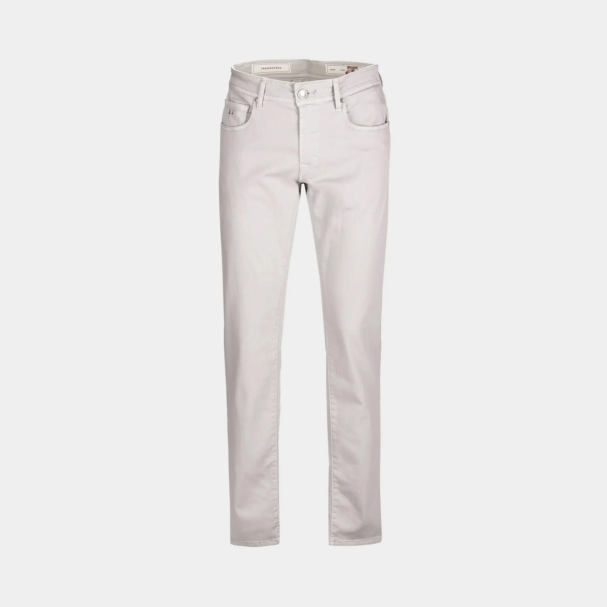 Ice Gray Soft Dye Michelangelo Super-Stretch Five Pocket Pants - TRAMAROSSA - Image 4