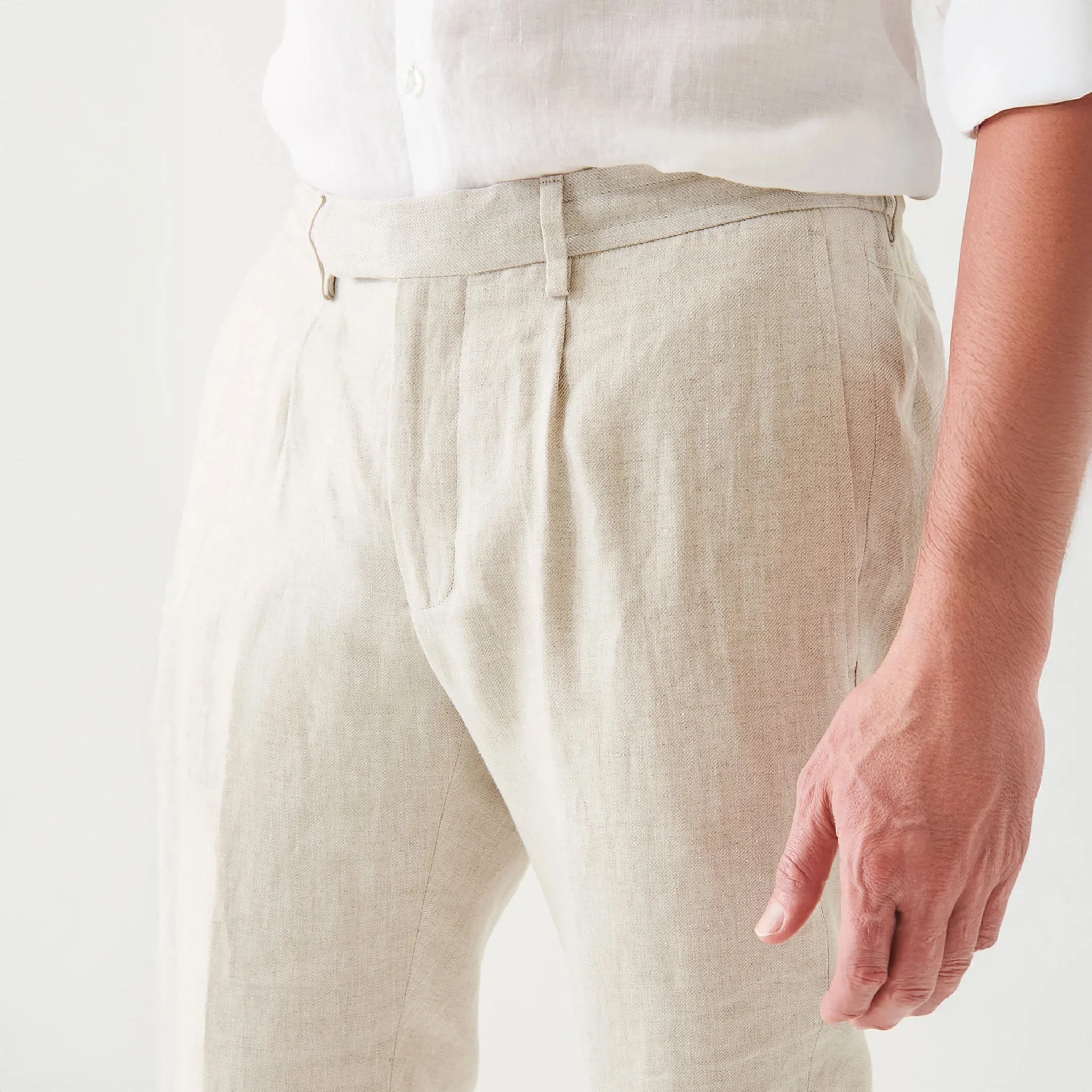 Grain Italian-made Linen Pant - PATRICK ASSARAF - Image 5