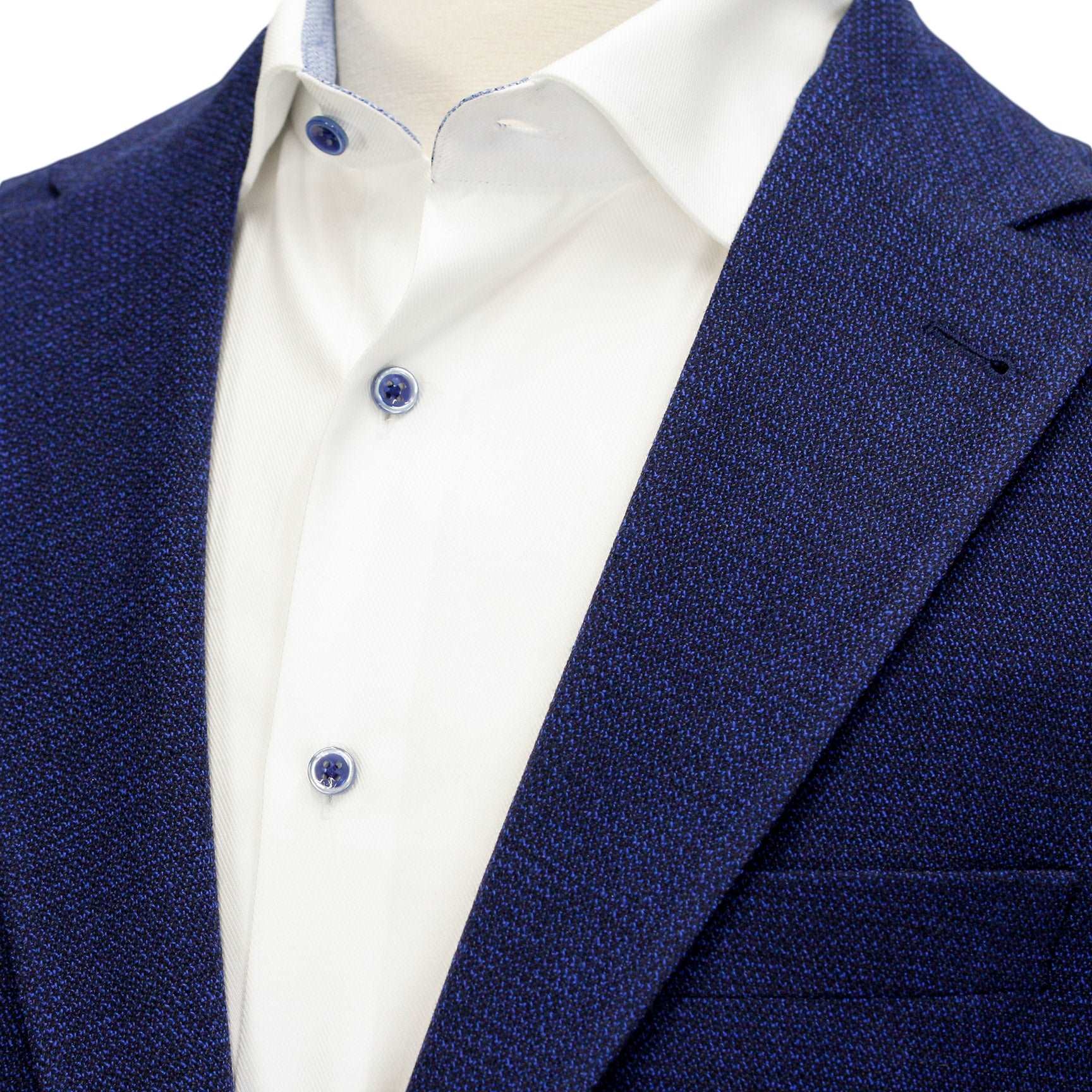 Blue Basketweave Hampton Contemporary Fit Unconstructed Sport Jacket - Jack Victor - Image 5