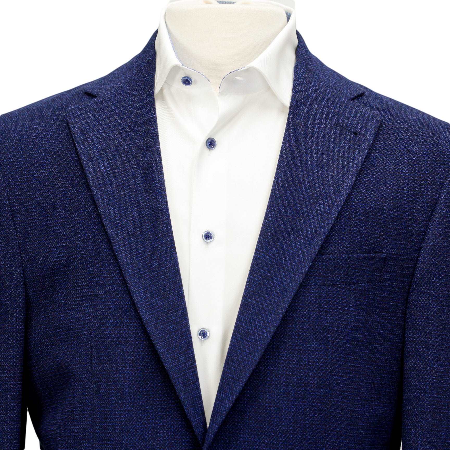 Blue Basketweave Hampton Contemporary Fit Unconstructed Sport Jacket - Jack Victor - Image 6