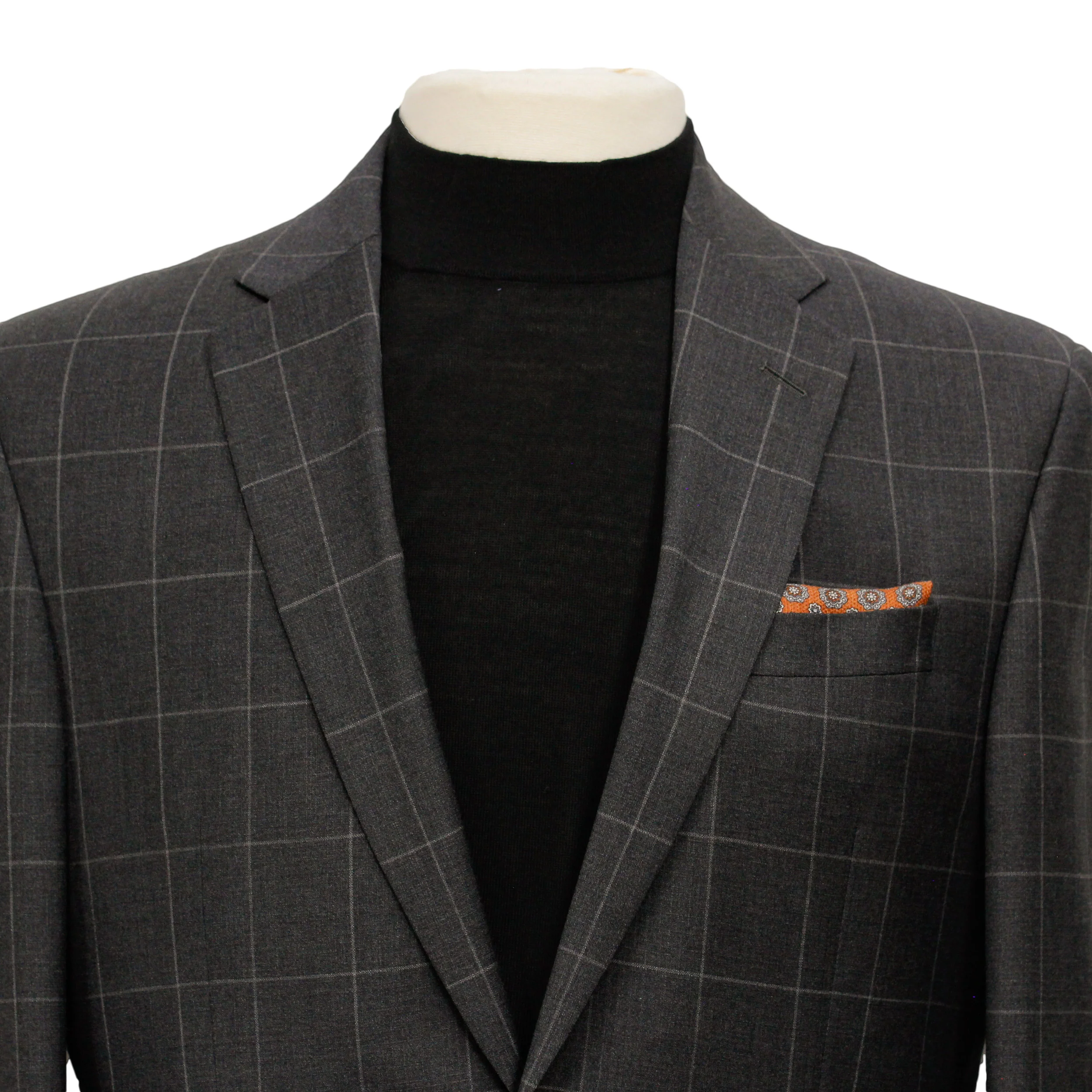 Charcoal Window-pane Check - Fraser Slim Fit Suit Jack Victor - Image 3