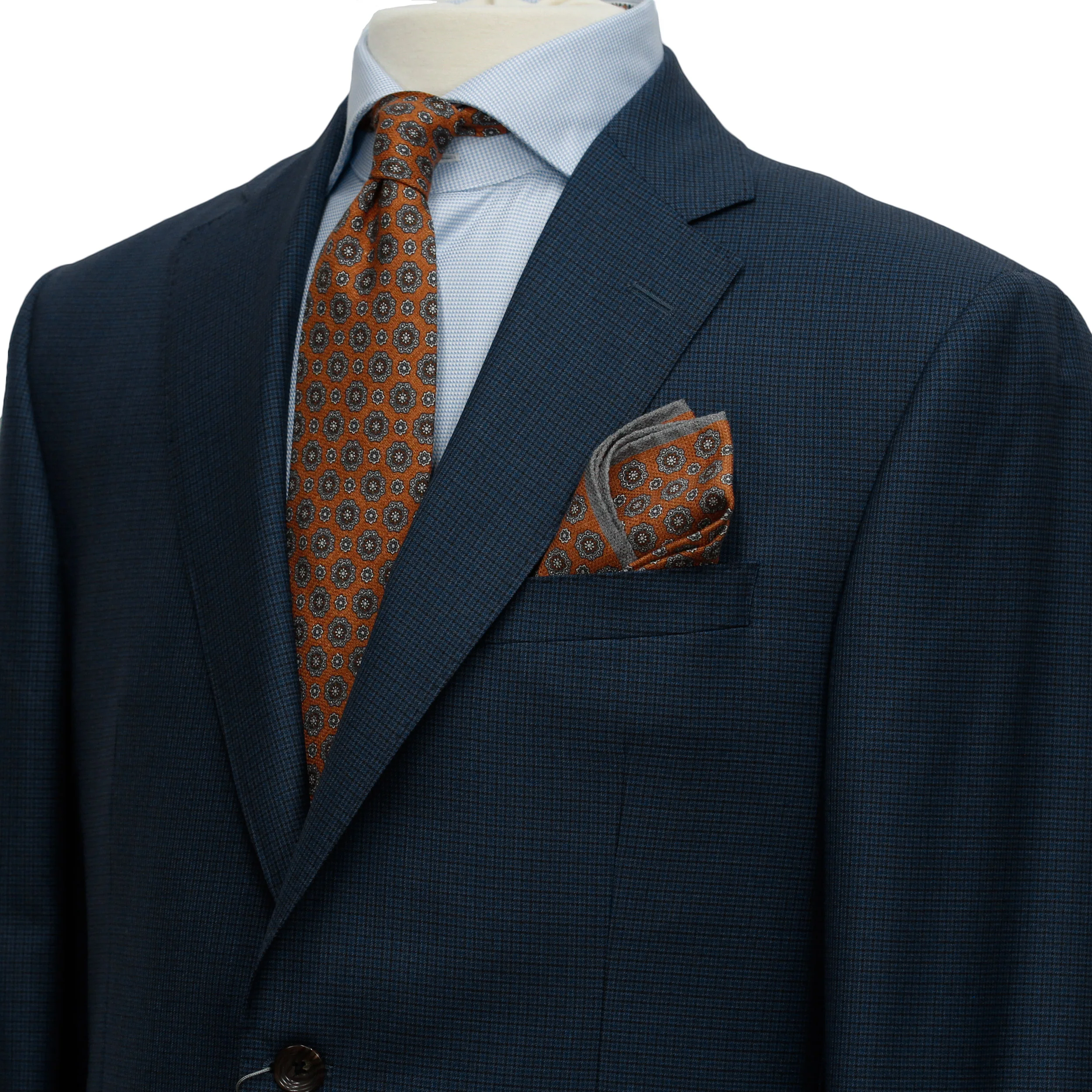 Blue Micro Check Century Classic Fit Suit - Jack Victor - Image 2