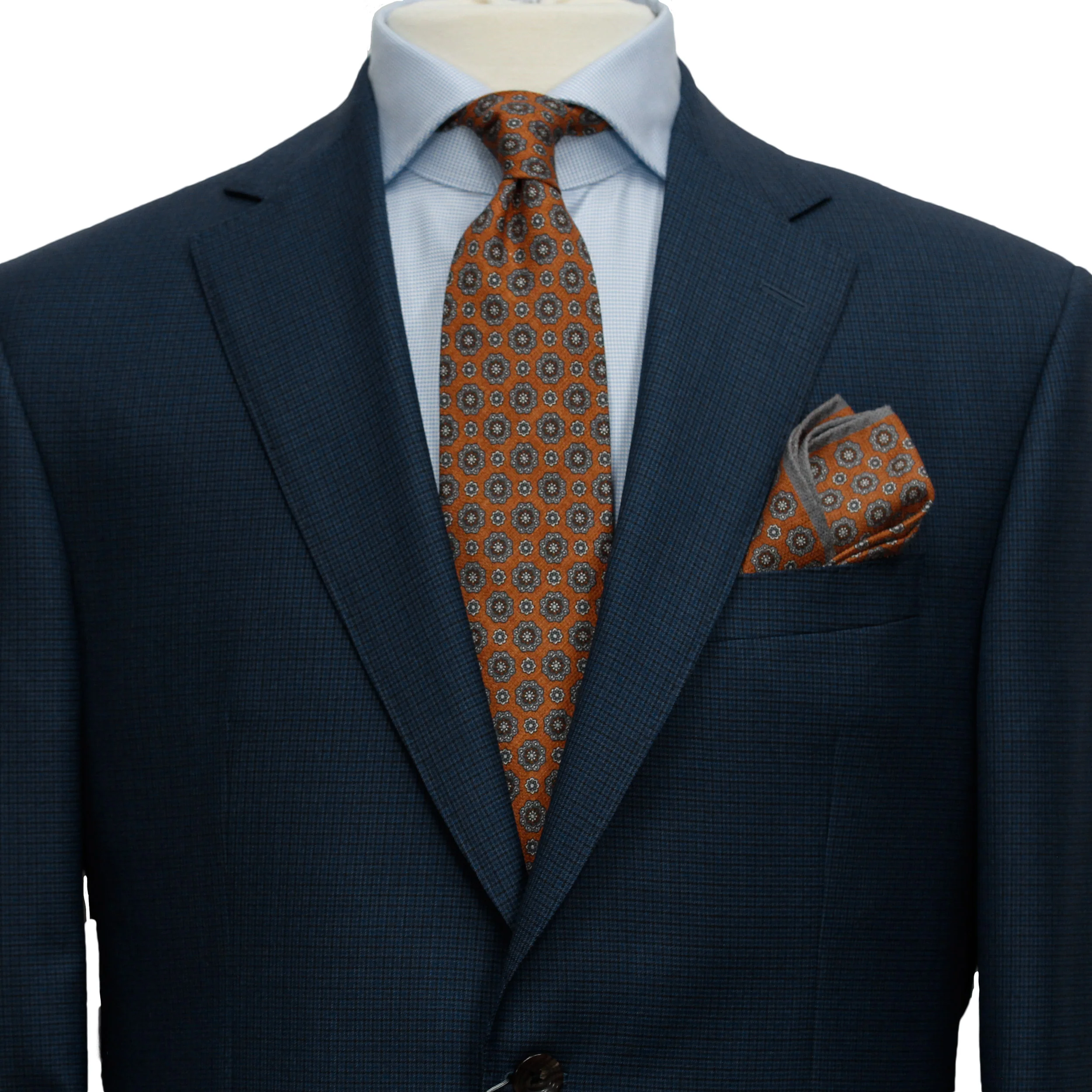 Blue Micro Check Century Classic Fit Suit - Jack Victor - Image 3