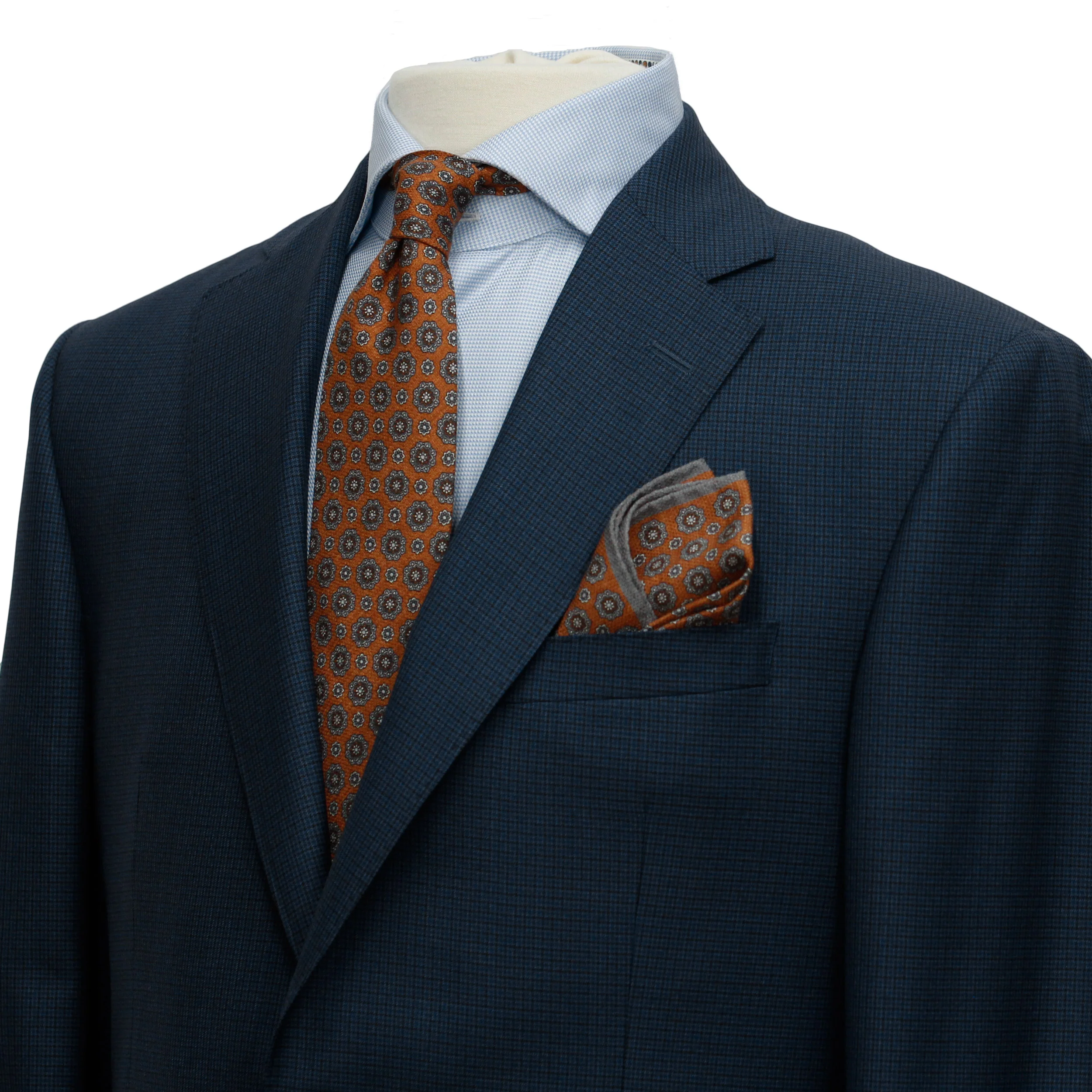 Blue Micro Check Century Classic Fit Suit - Jack Victor - Image 4