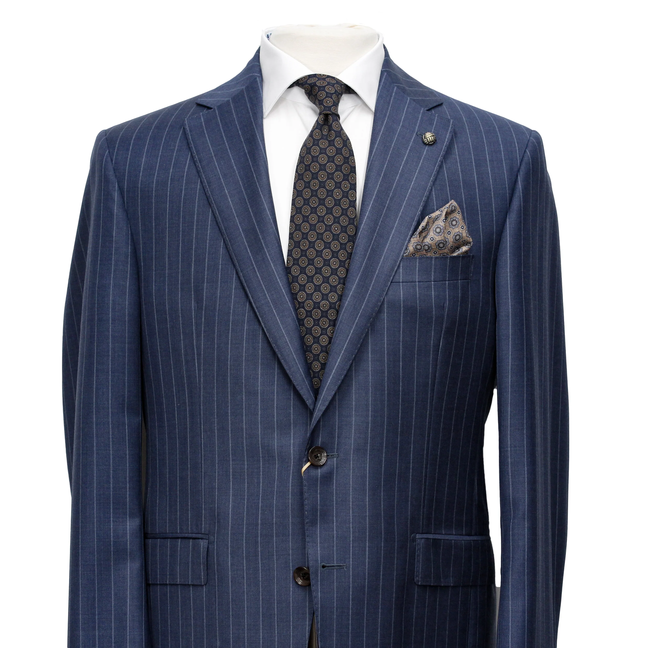 Mid-Blue Pinstripe Essence Modern Fit Suit - Jack Victor - Image 4