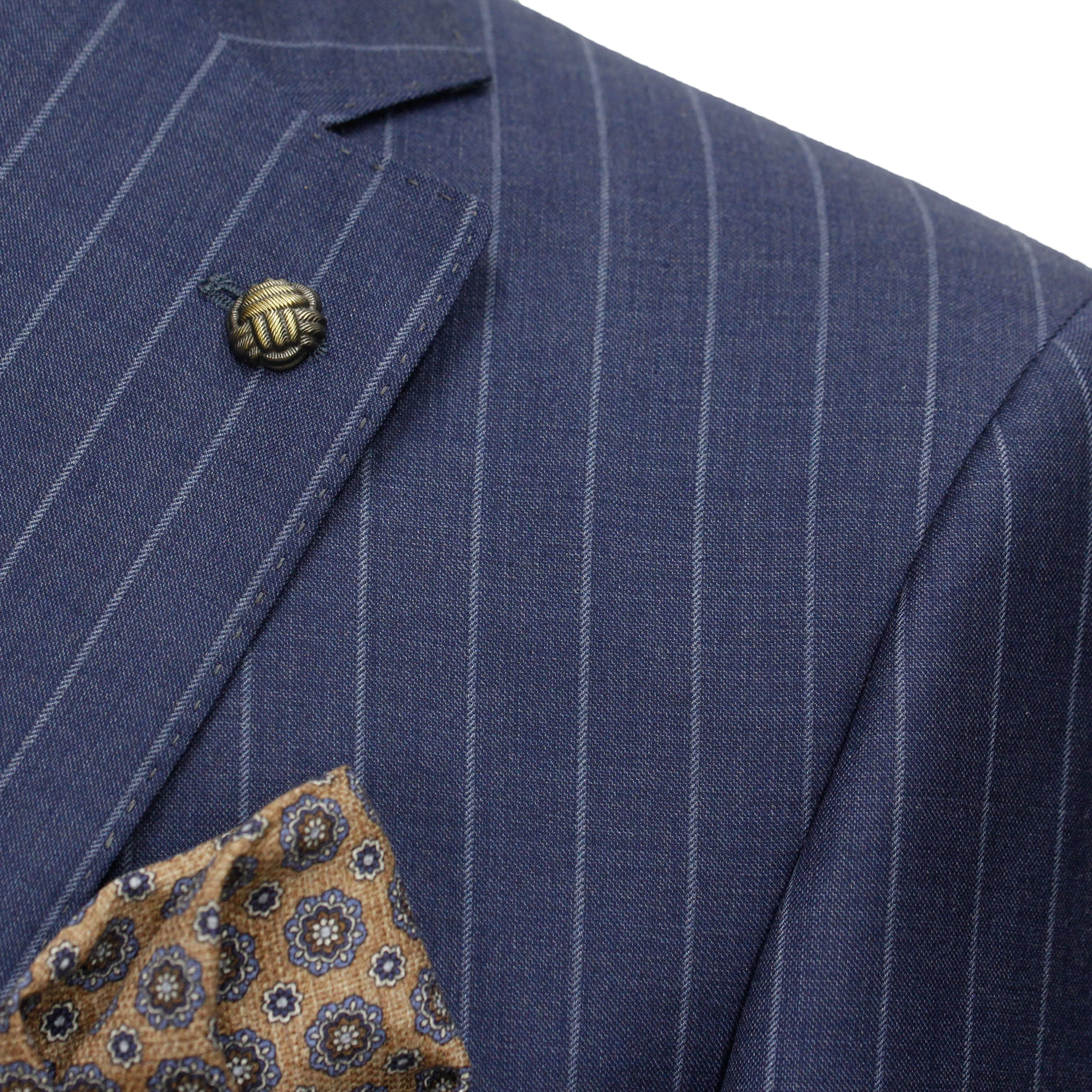 Mid-Blue Pinstripe Essence Modern Fit Suit - Jack Victor - Image 5