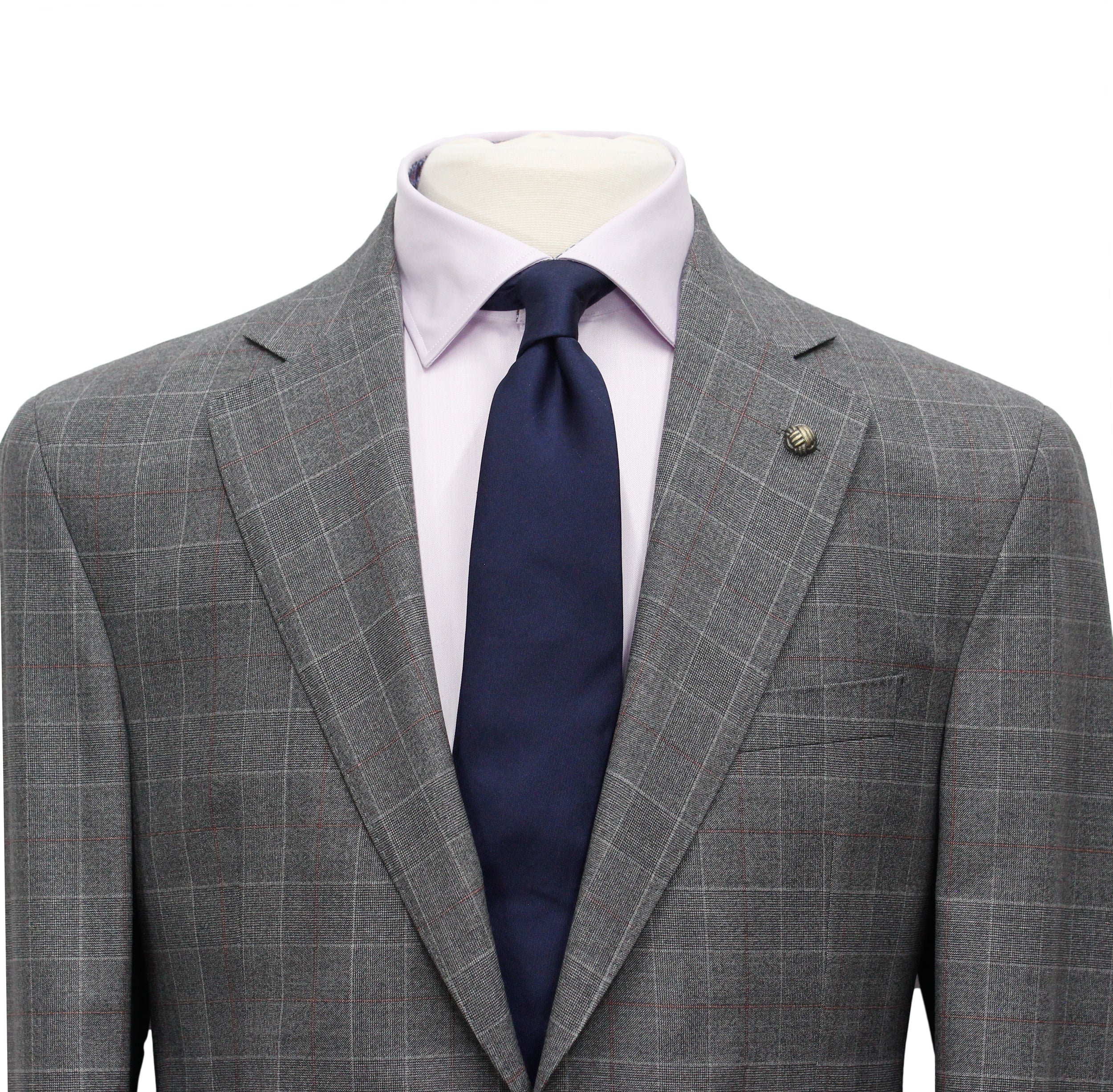 Gray Fine Prince of Wales Check Mason Contemporary Fit Suit - Jack Victor - Image 3