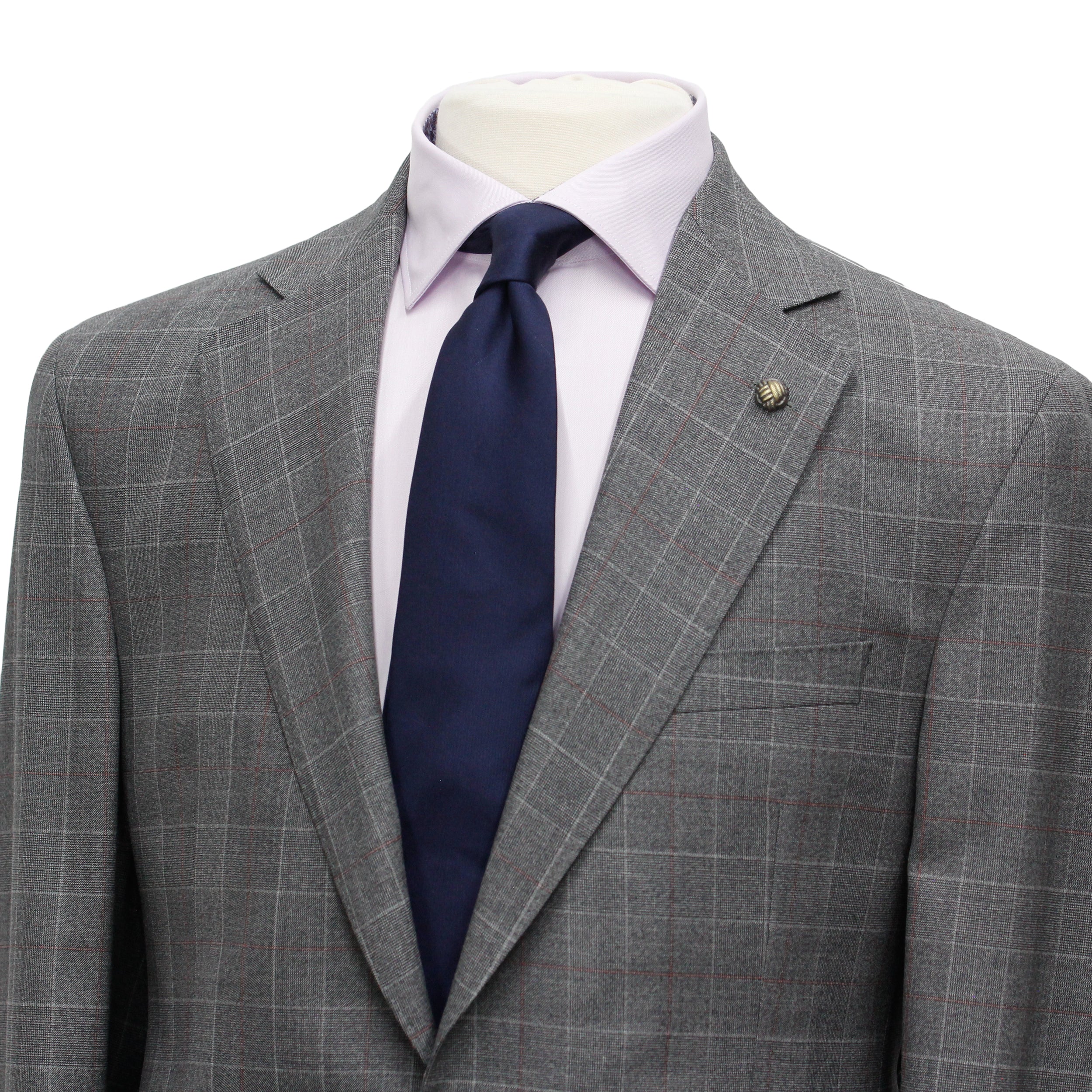 Gray Fine Prince of Wales Check Mason Contemporary Fit Suit - Jack Victor - Image 4