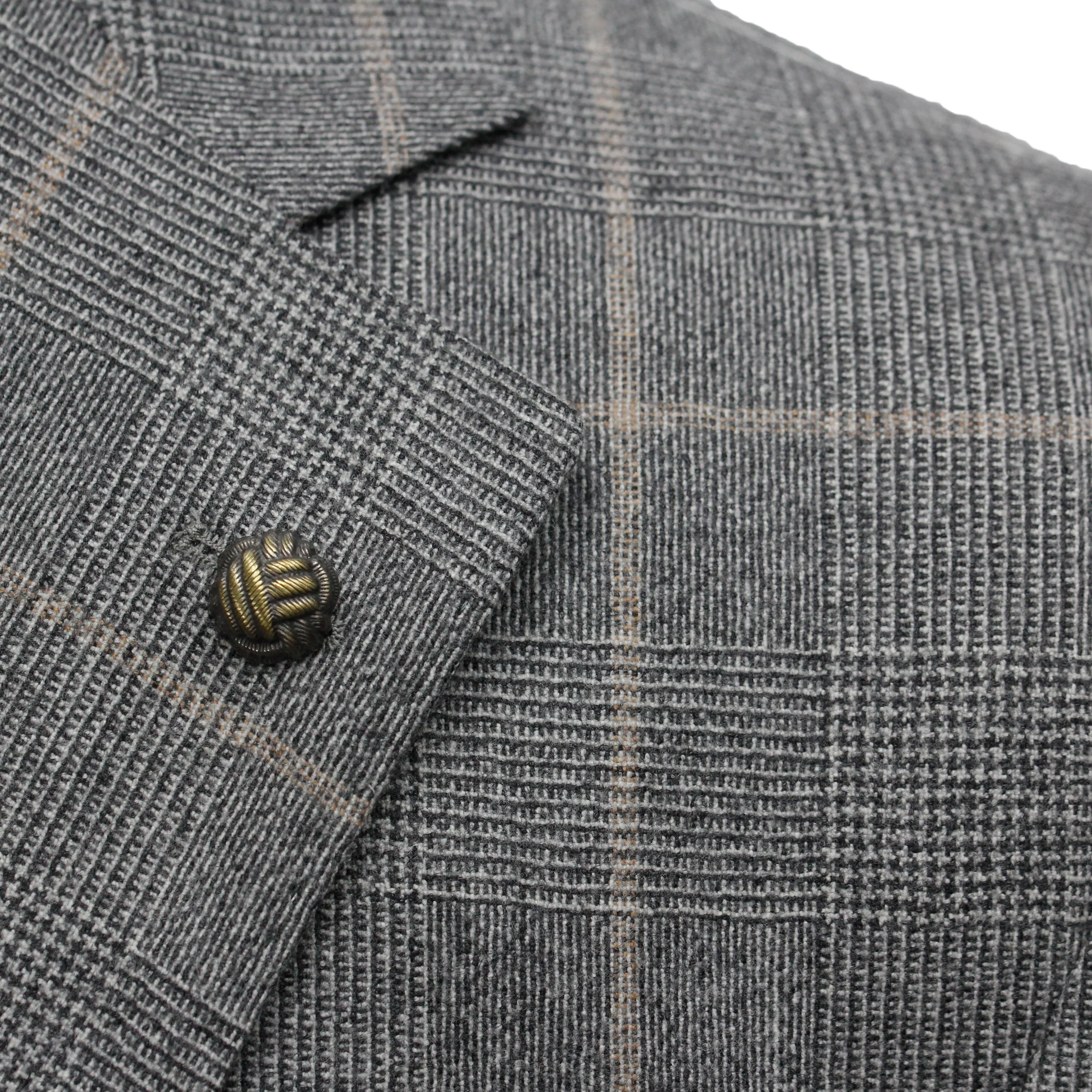 Gray Prince of Wales Check Mason Contemporary Fit DRAGO Wool Suit - Jack Victor - Image 5