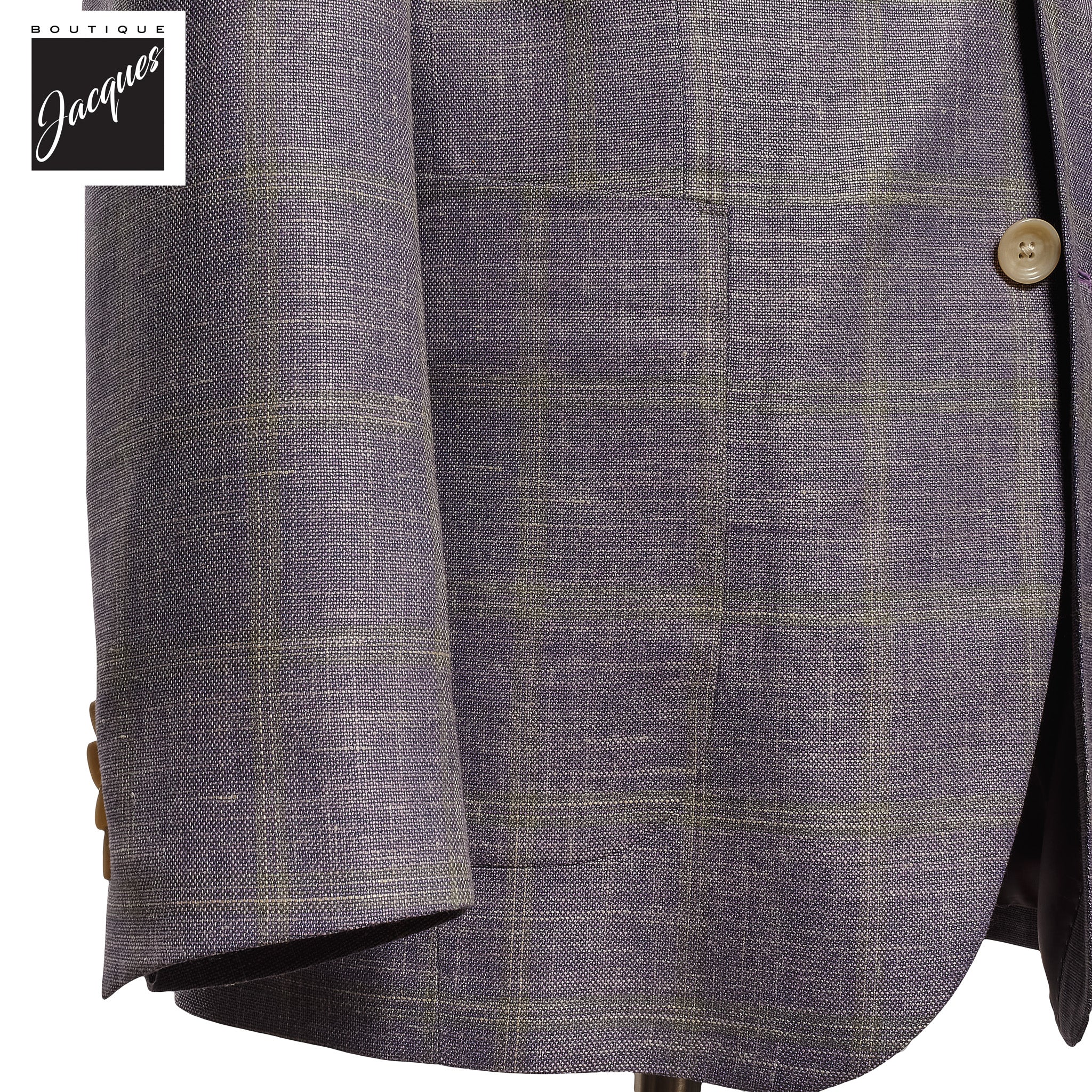 Lavender Check Hampton Loro Piana Contemporary Fit Sport Jacket - Jack Victor - Image 3