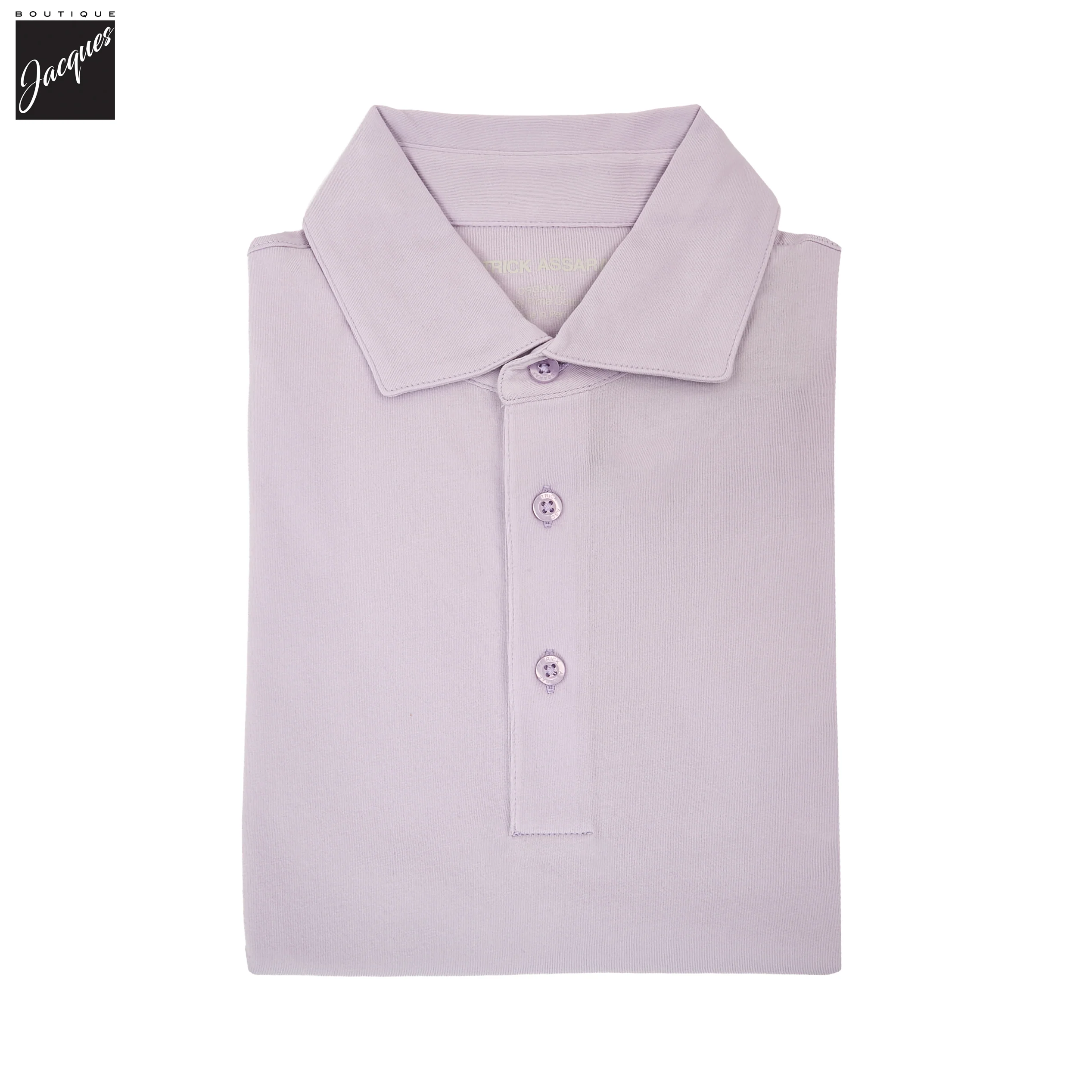 Lavender Mercerized Pima Cotton Short Sleeve Polo Shirt - Patrick Assaraf - Image 2