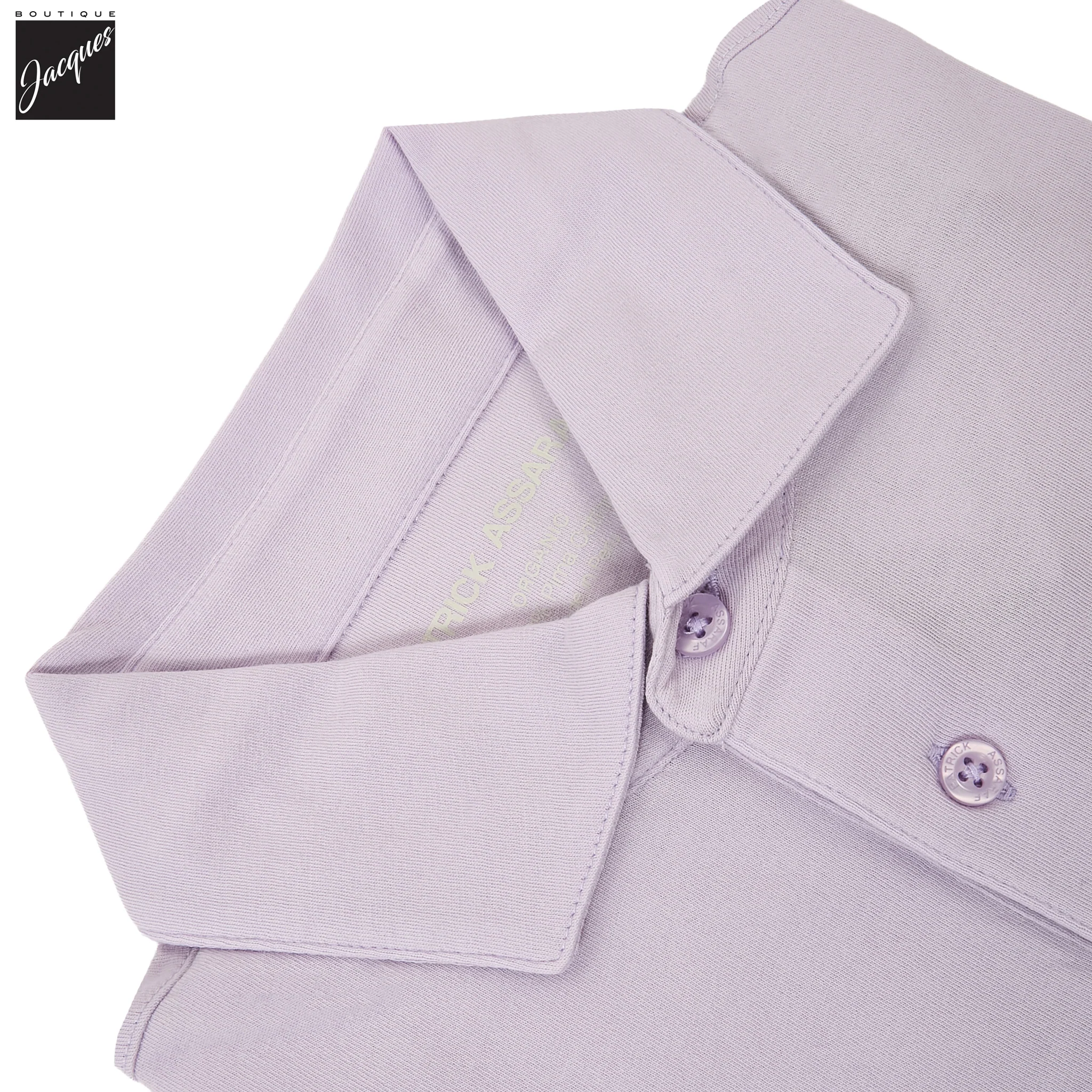 Lavender Mercerized Pima Cotton Short Sleeve Polo Shirt - Patrick Assaraf - Image 3