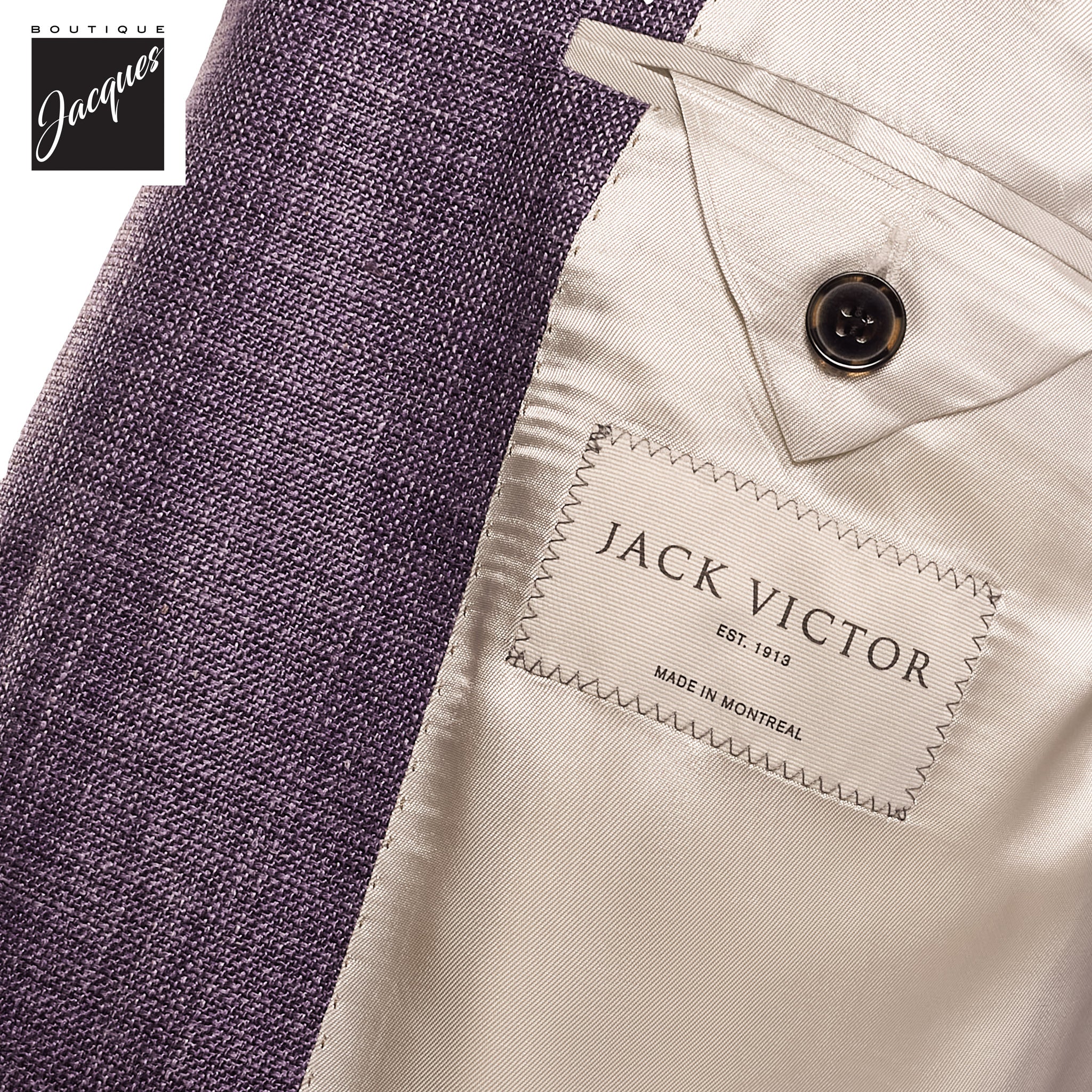Lavender Neat Wool/Silk/Linen Morton Contemporary Fit Sport Jacket - Jack Victor - Image 4