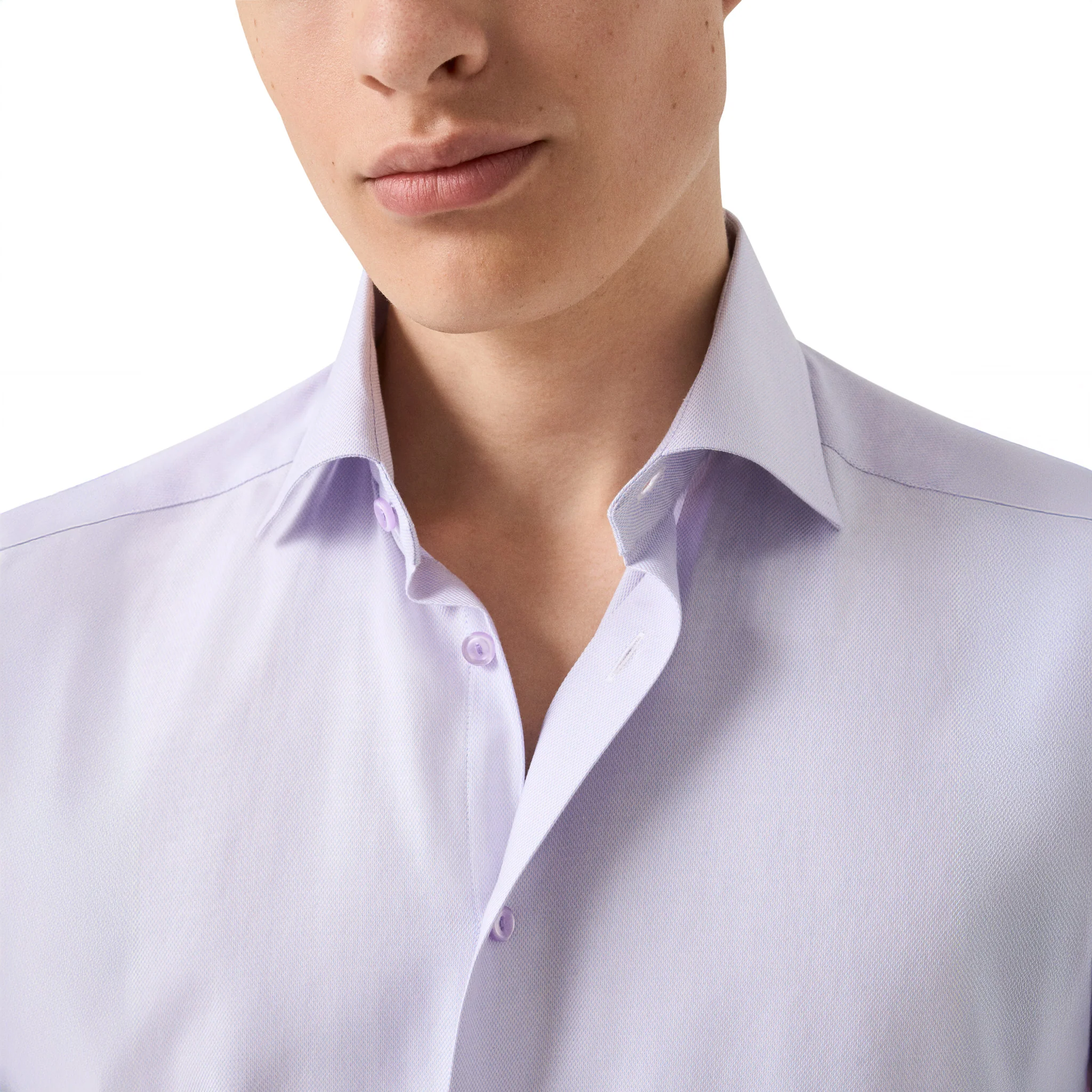 Lavender Semi-Solid Twill Contemporary Fit Shirt - ETON - Image 4