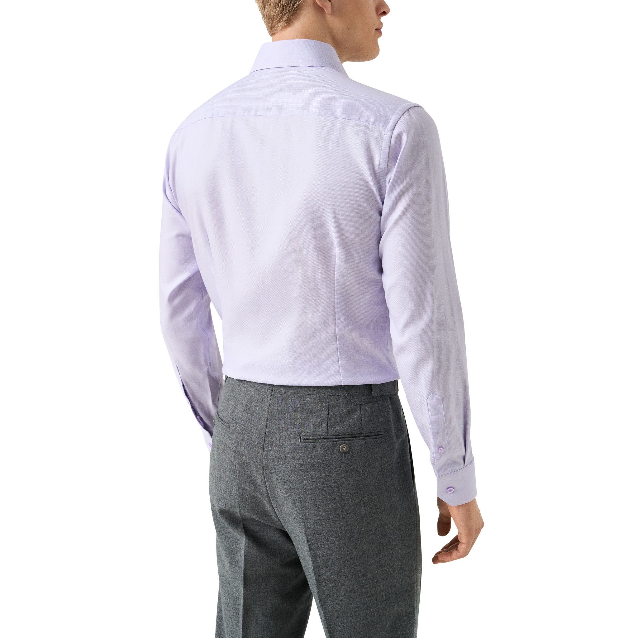 Lavender Semi-Solid Twill Contemporary Fit Shirt - ETON - Image 5