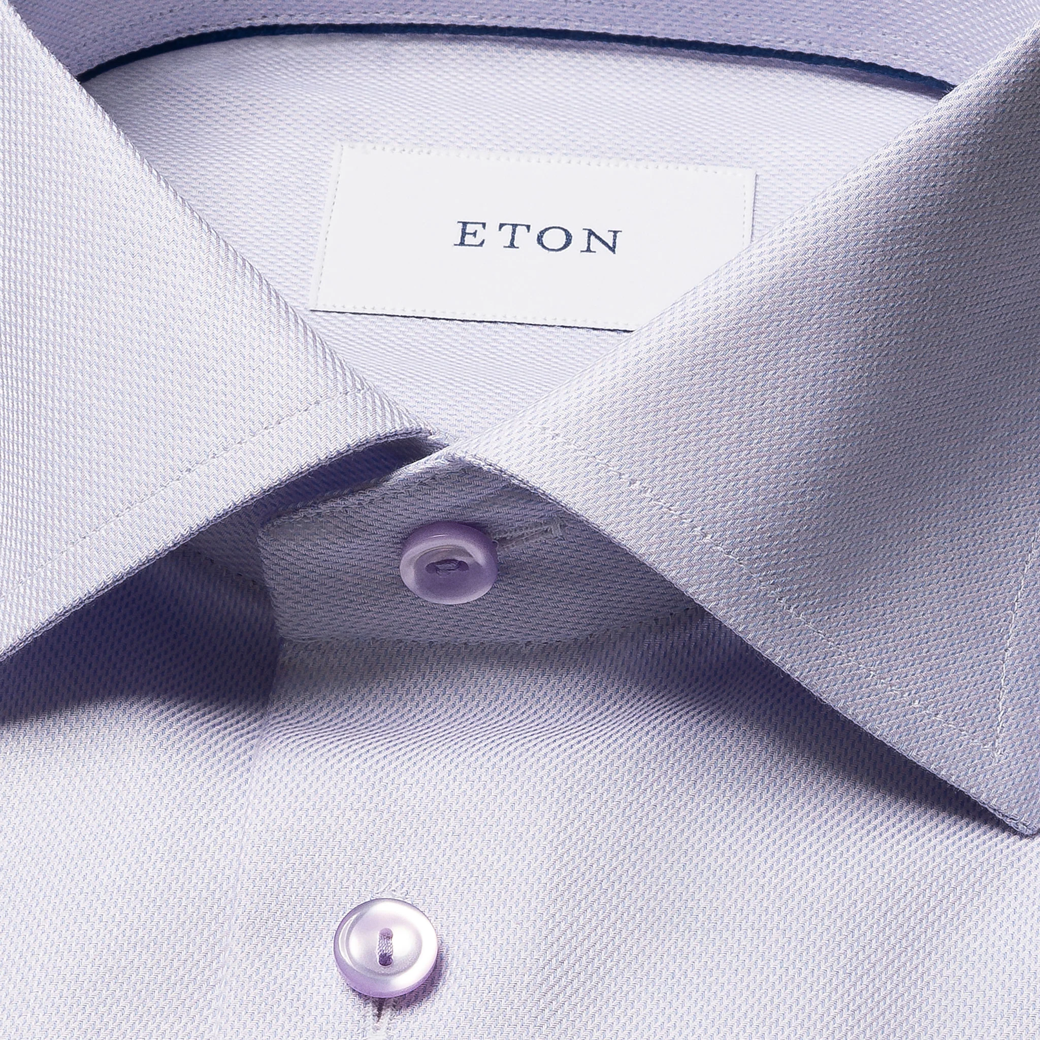 Lavender Semi-Solid Twill Contemporary Fit Shirt - ETON - Image 6