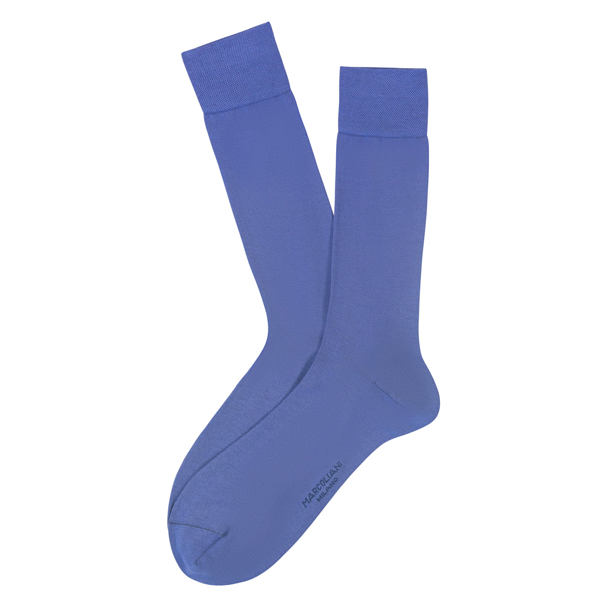 Lavender Solid Pima Cotton Mid-Calf Sock - Marcoliani