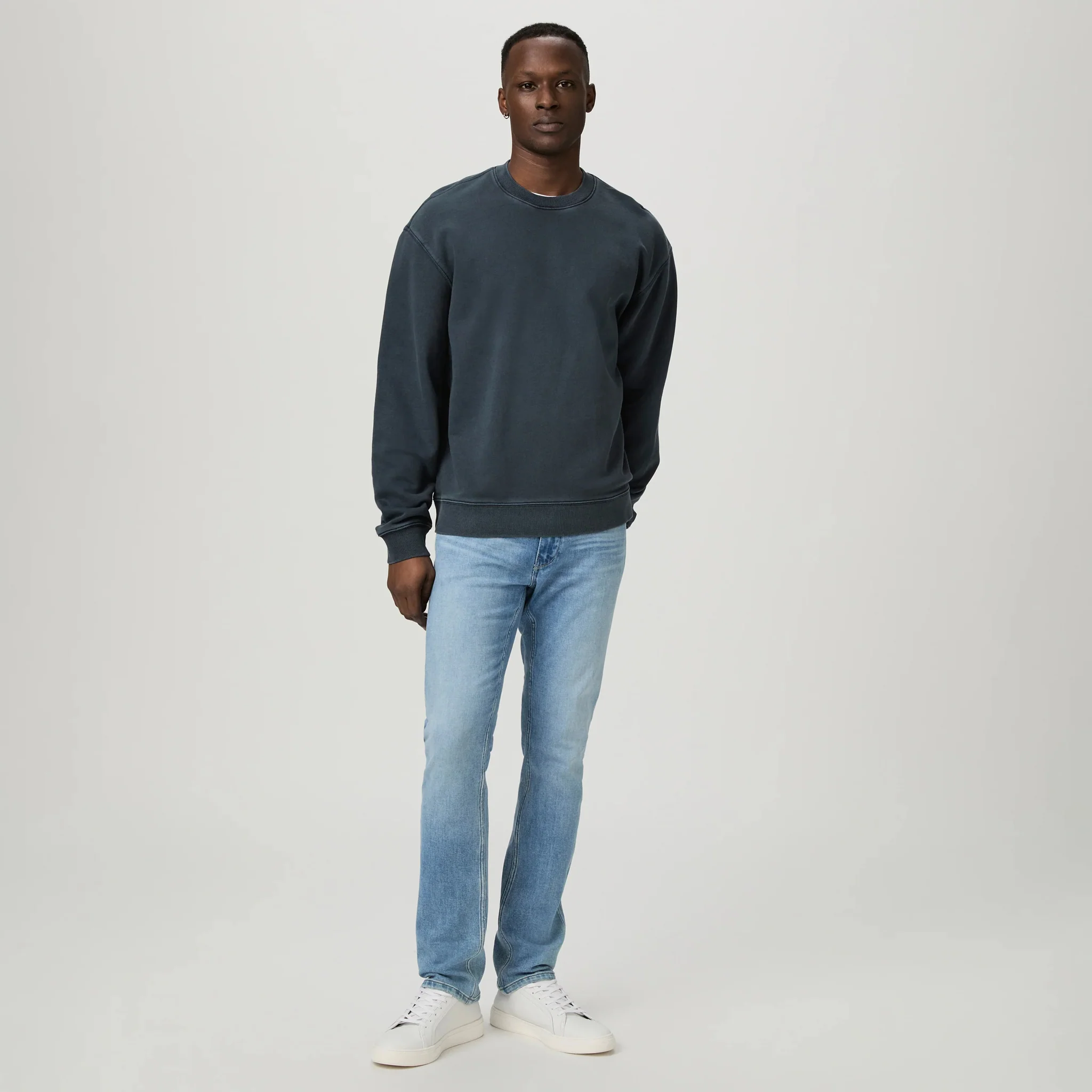 Emberton - Blue Light Wash Lennox Slim Fit Vintage Transcend Jeans - PAIGE - Image 3