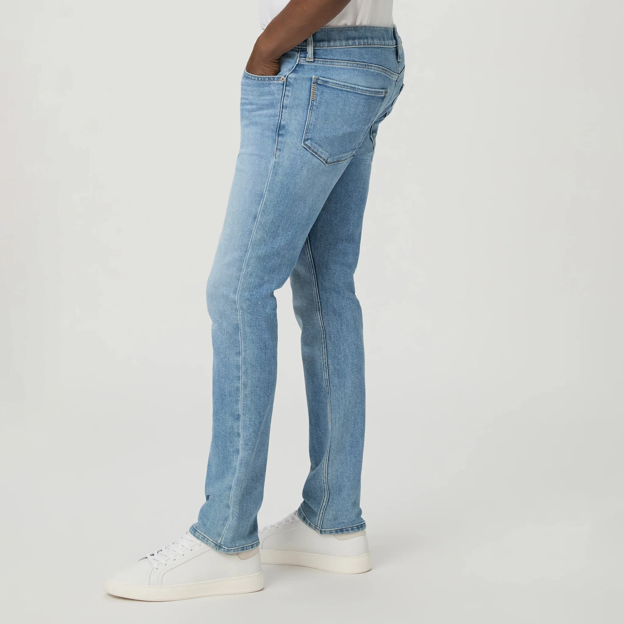 Emberton - Blue Light Wash Lennox Slim Fit Vintage Transcend Jeans - PAIGE - Image 4