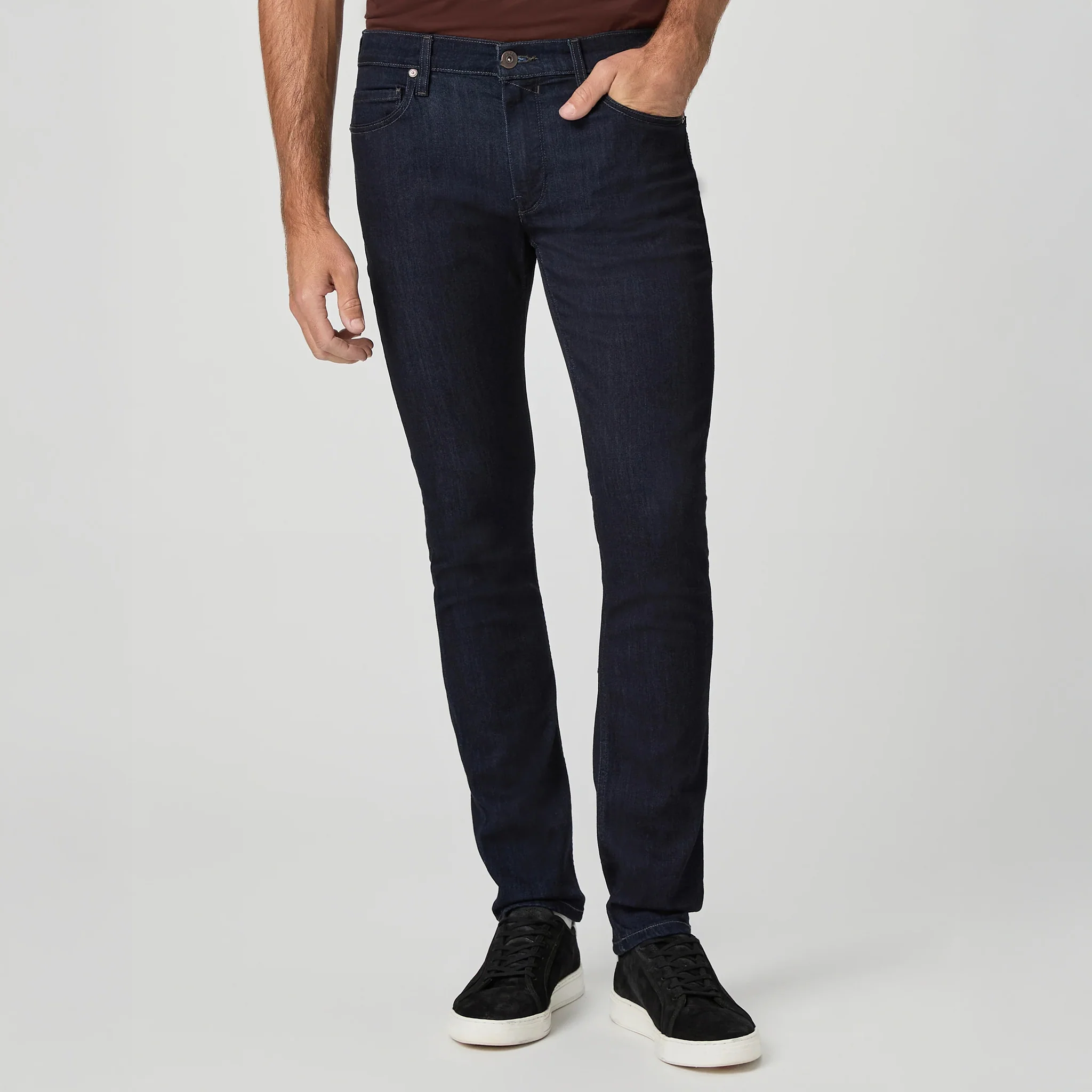 Lennox - Irvington - Blue Dark Wash Slim Fit Transcend Jeans - PAIGE - Image 2