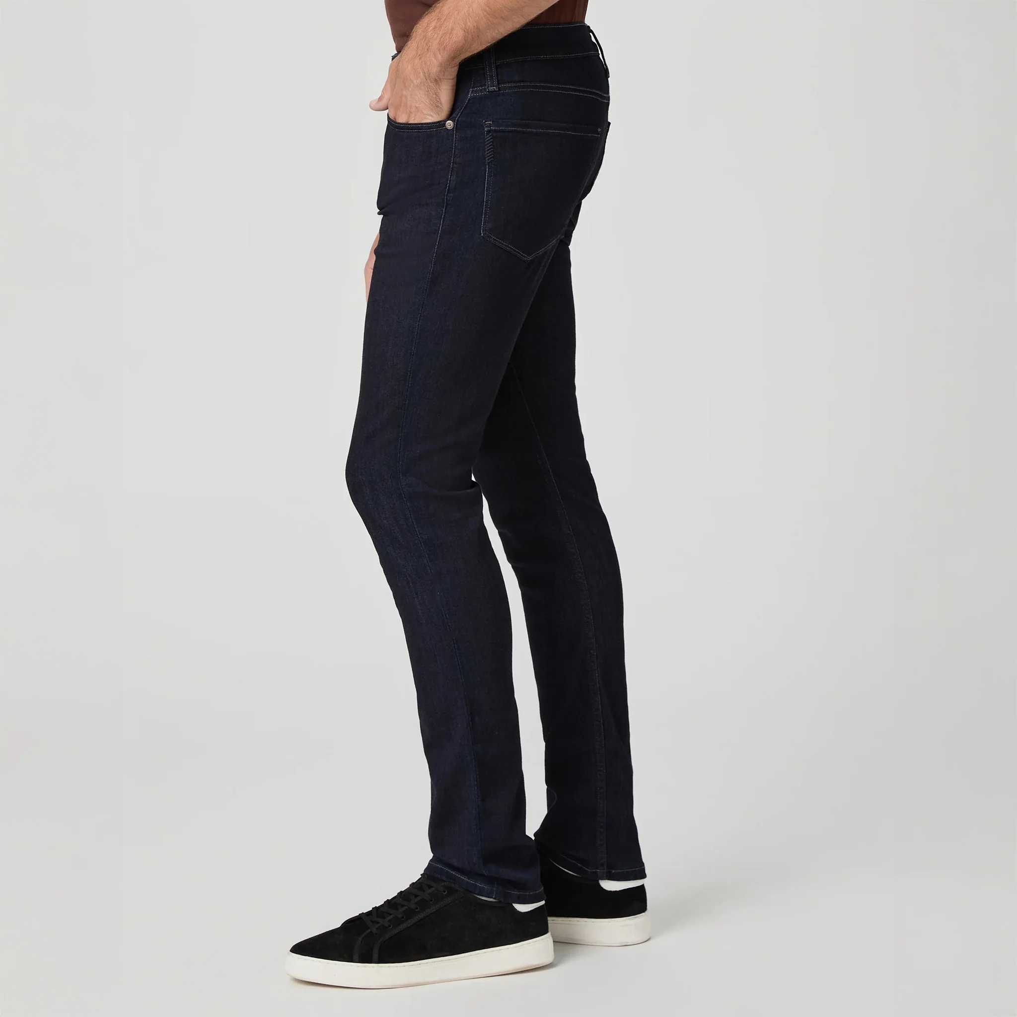 Lennox - Irvington - Blue Dark Wash Slim Fit Transcend Jeans - PAIGE - Image 3
