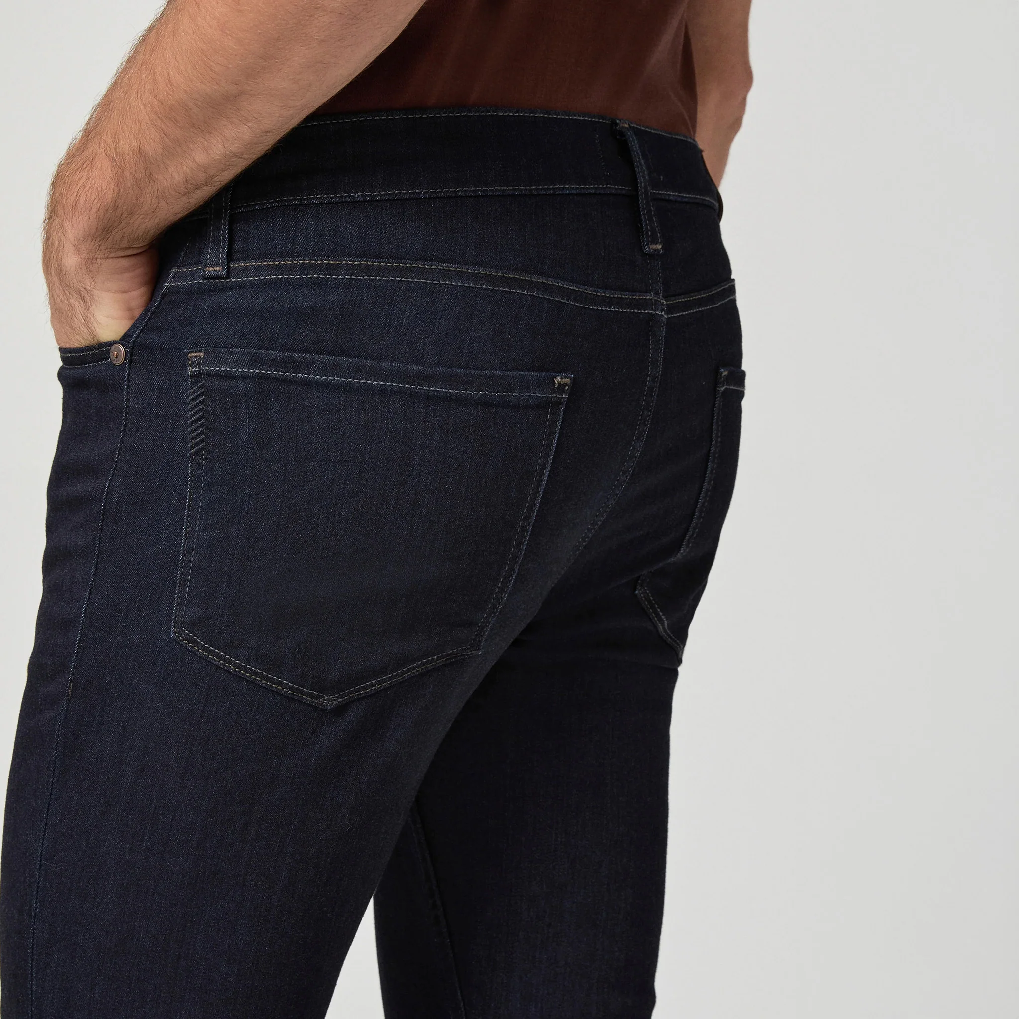Lennox - Irvington - Blue Dark Wash Slim Fit Transcend Jeans - PAIGE - Image 5