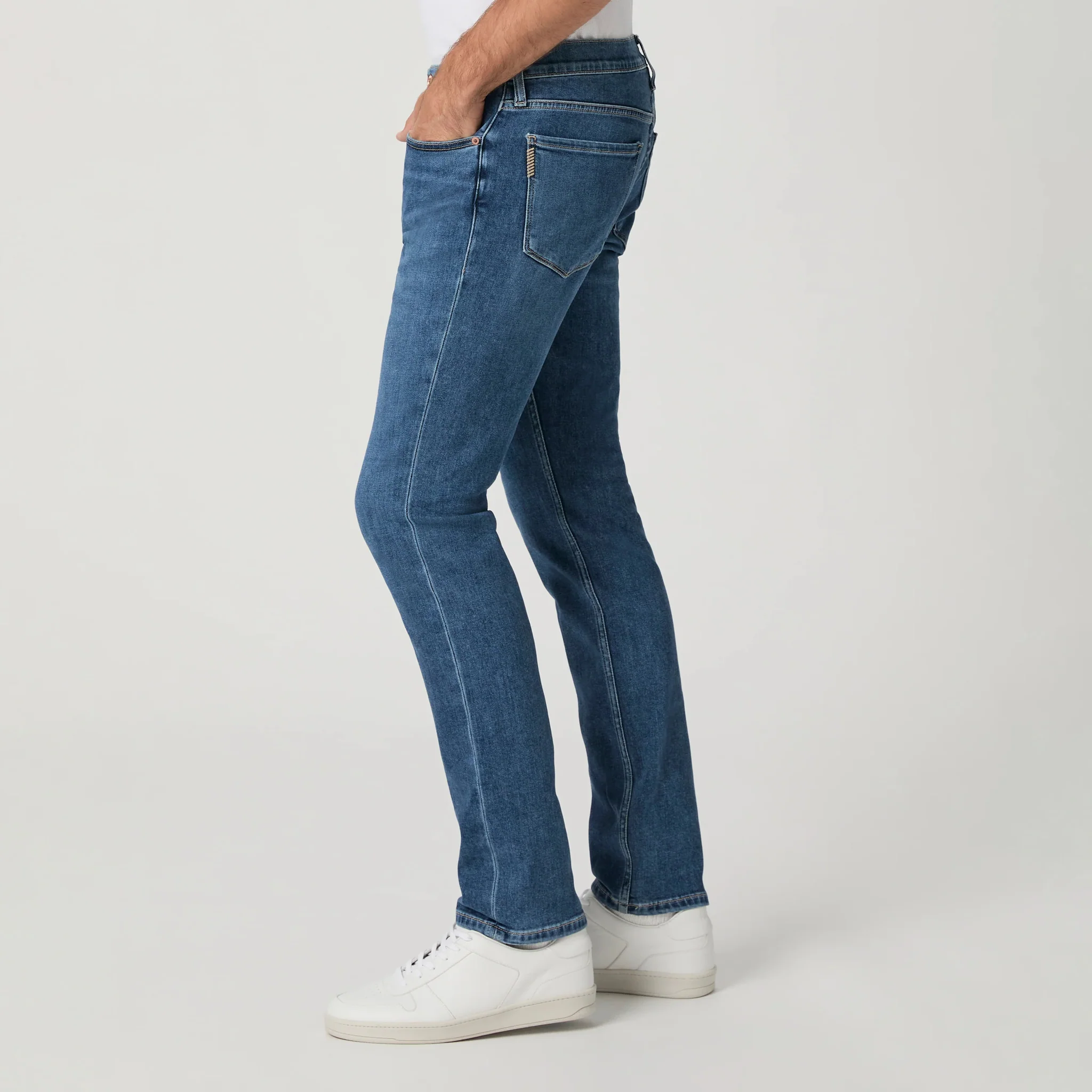 Lennox - Orben - Blue Mid Wash Slim Fit Vintage Transcend Jeans - PAIGE - Image 3