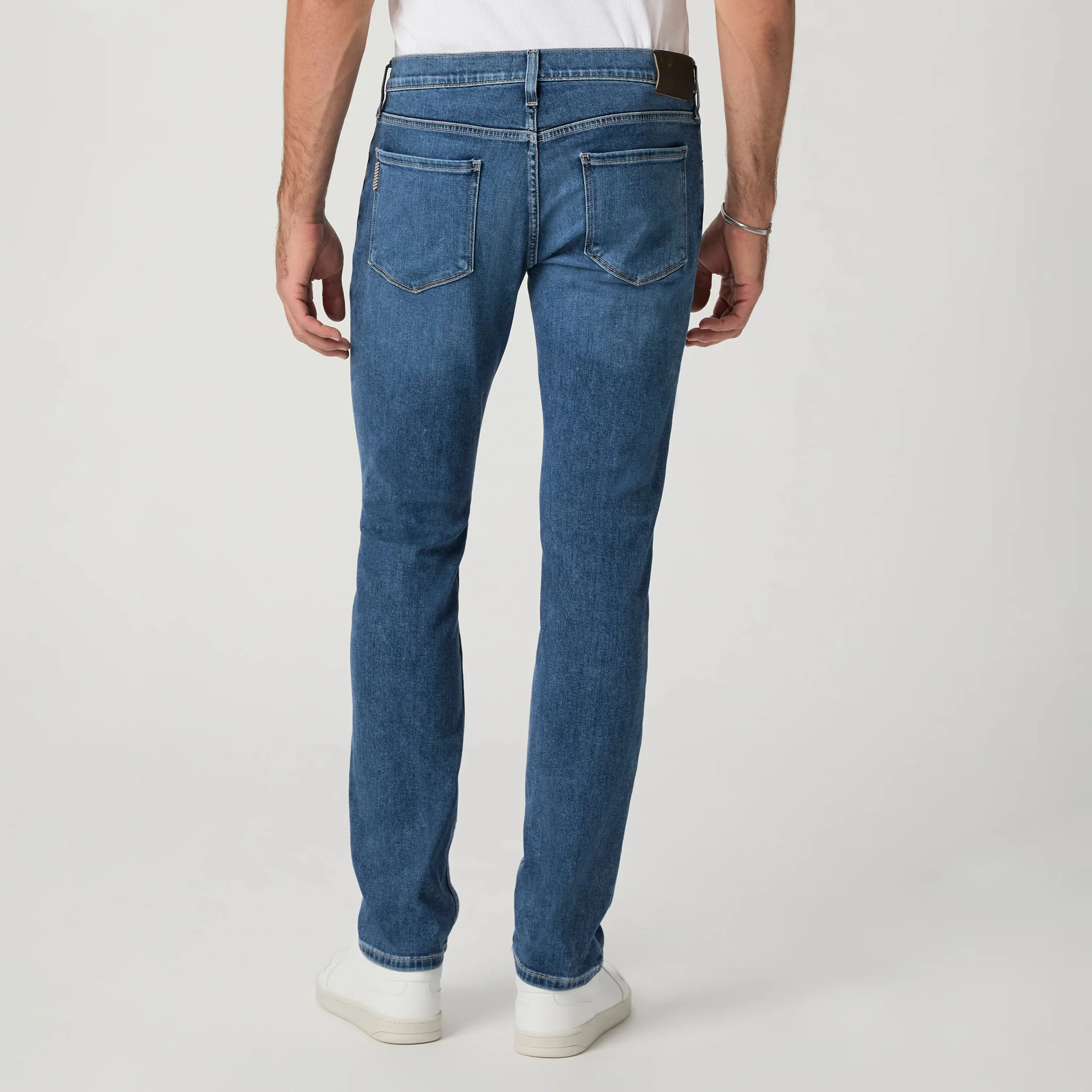 Lennox - Orben - Blue Mid Wash Slim Fit Vintage Transcend Jeans - PAIGE - Image 4