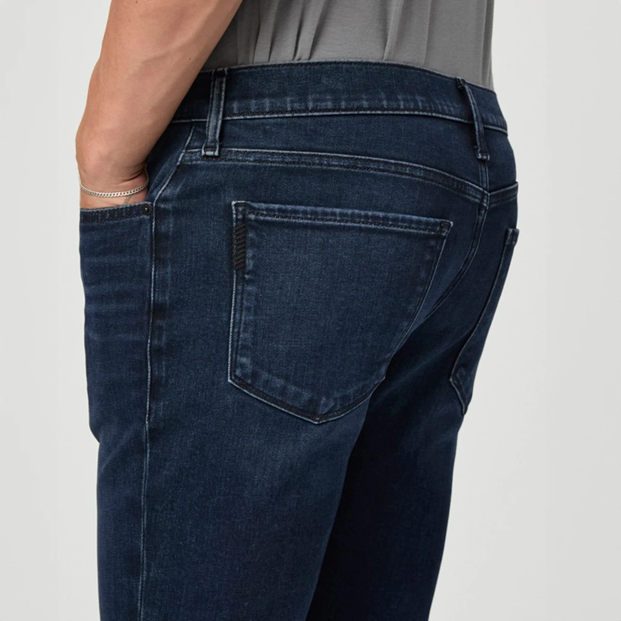 Lennox - Portola - Slim Fit Five Pocket Blue Dark Wash Jean - PAIGE - Image 5