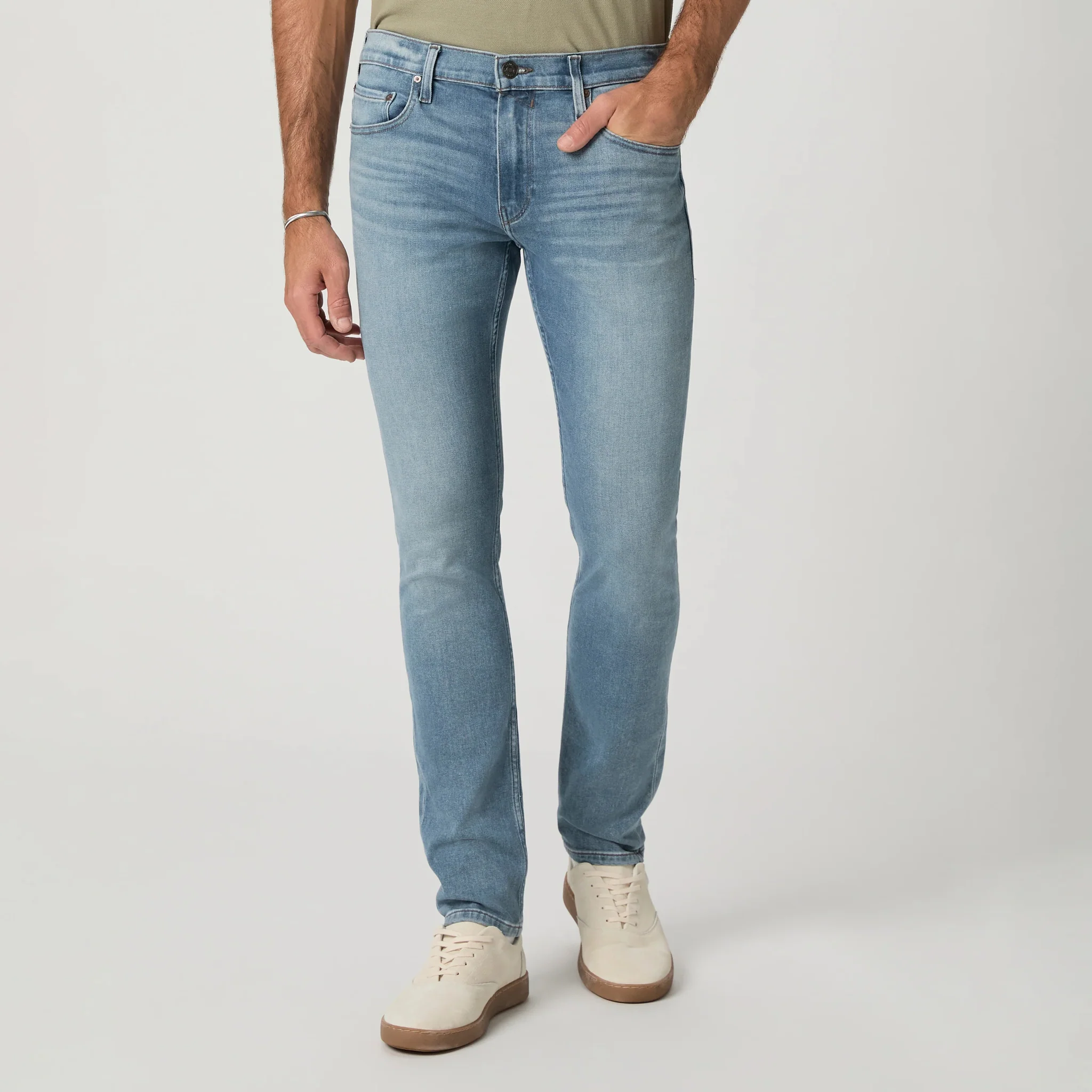 Lennox - Tyson - Blue Light Wash Slim Fit Vintage Transcend Jeans - PAIGE - Image 2