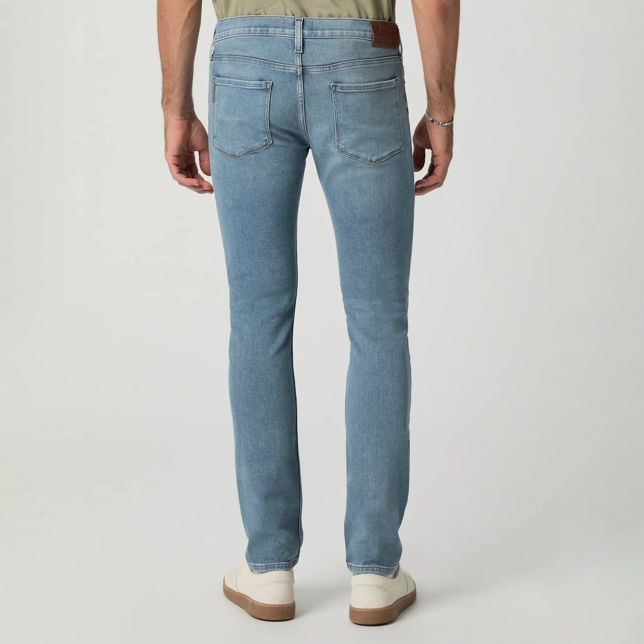 Lennox - Tyson - Blue Light Wash Slim Fit Vintage Transcend Jeans - PAIGE - Image 4