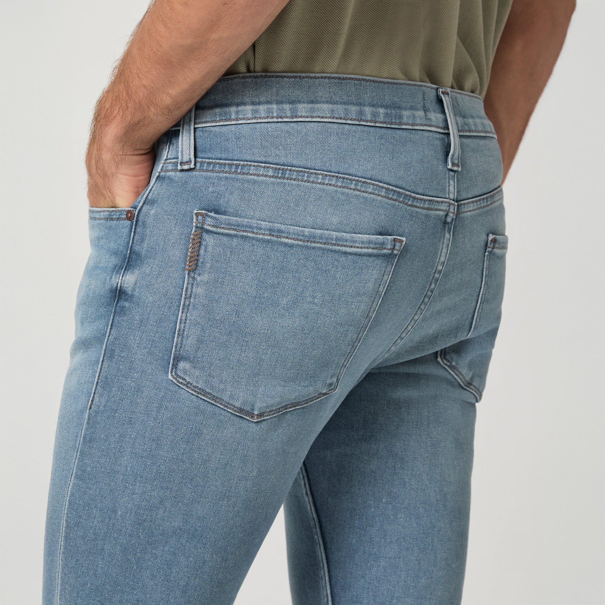 Lennox - Tyson - Blue Light Wash Slim Fit Vintage Transcend Jeans - PAIGE - Image 5