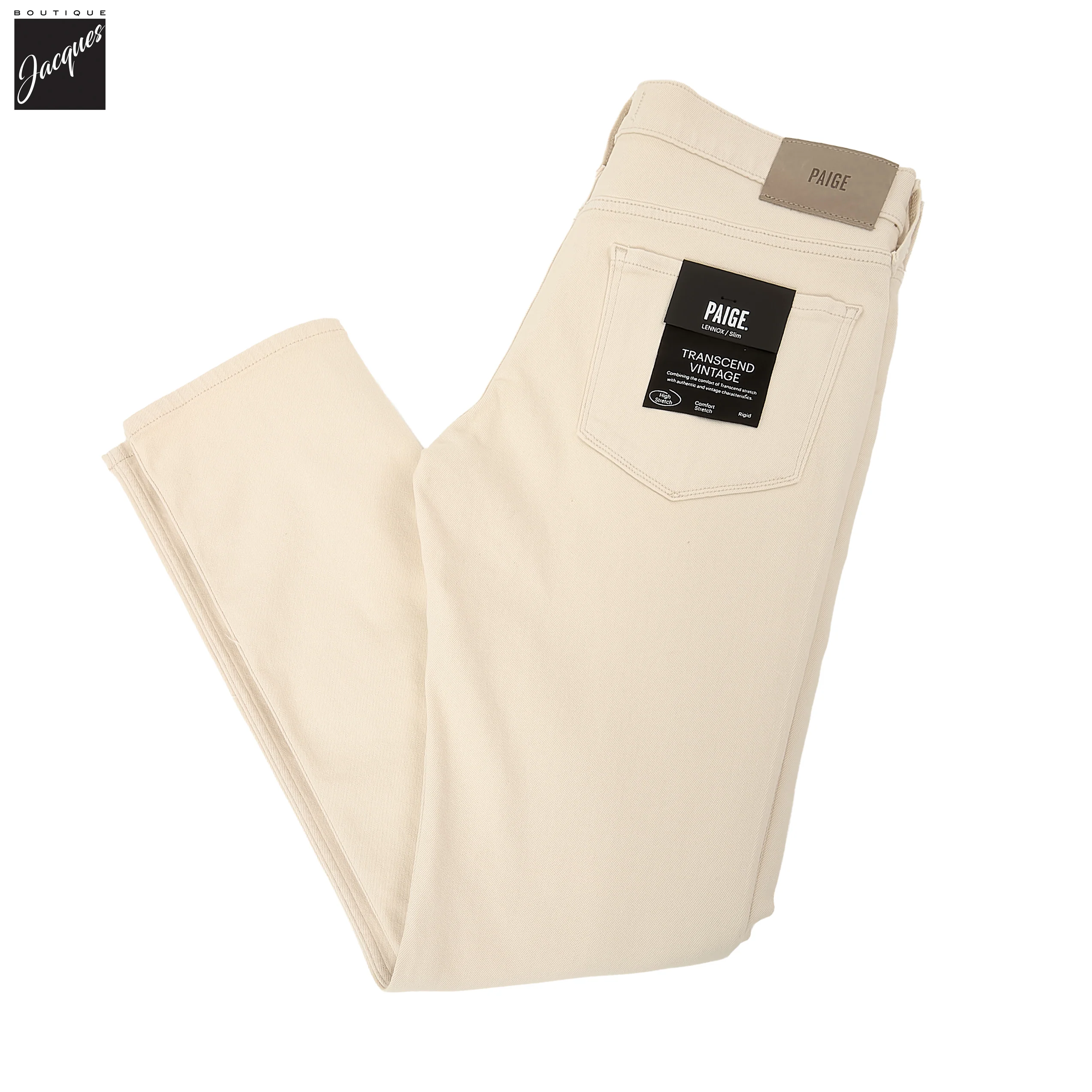 Lennox - Vintage Ivory Stone - Transcend Vintage Five Pocket Pant - PAIGE - Image 3