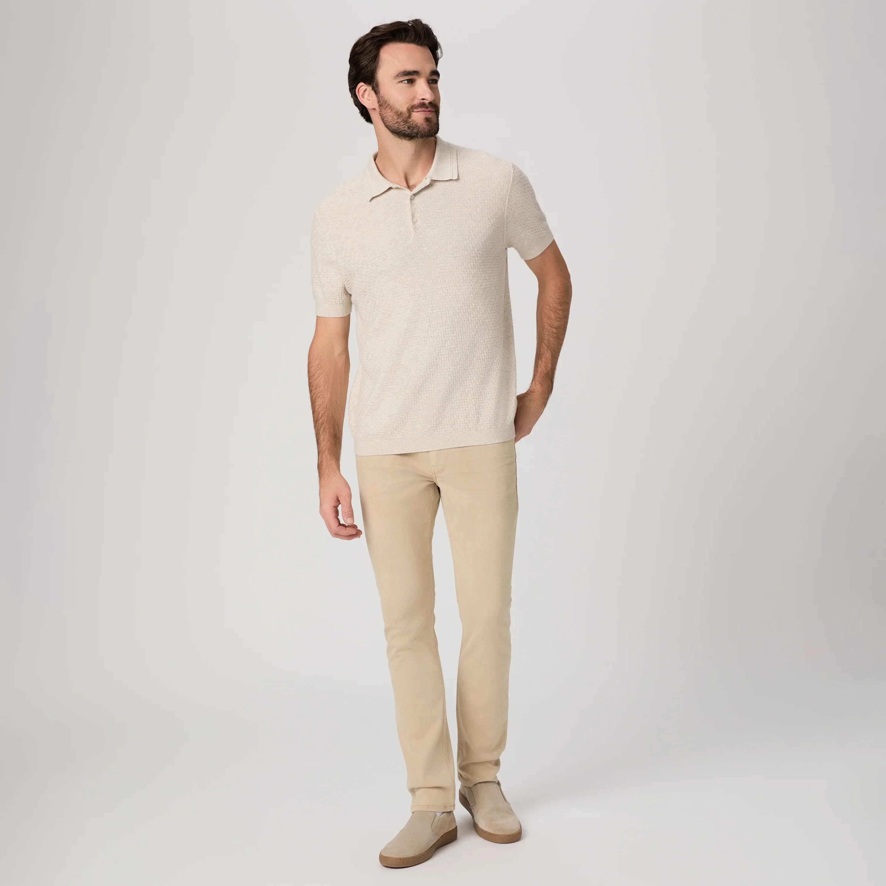 Lennox - Vintage Rose Wood - Beige Transcend Five Pocket Pant - PAIGE