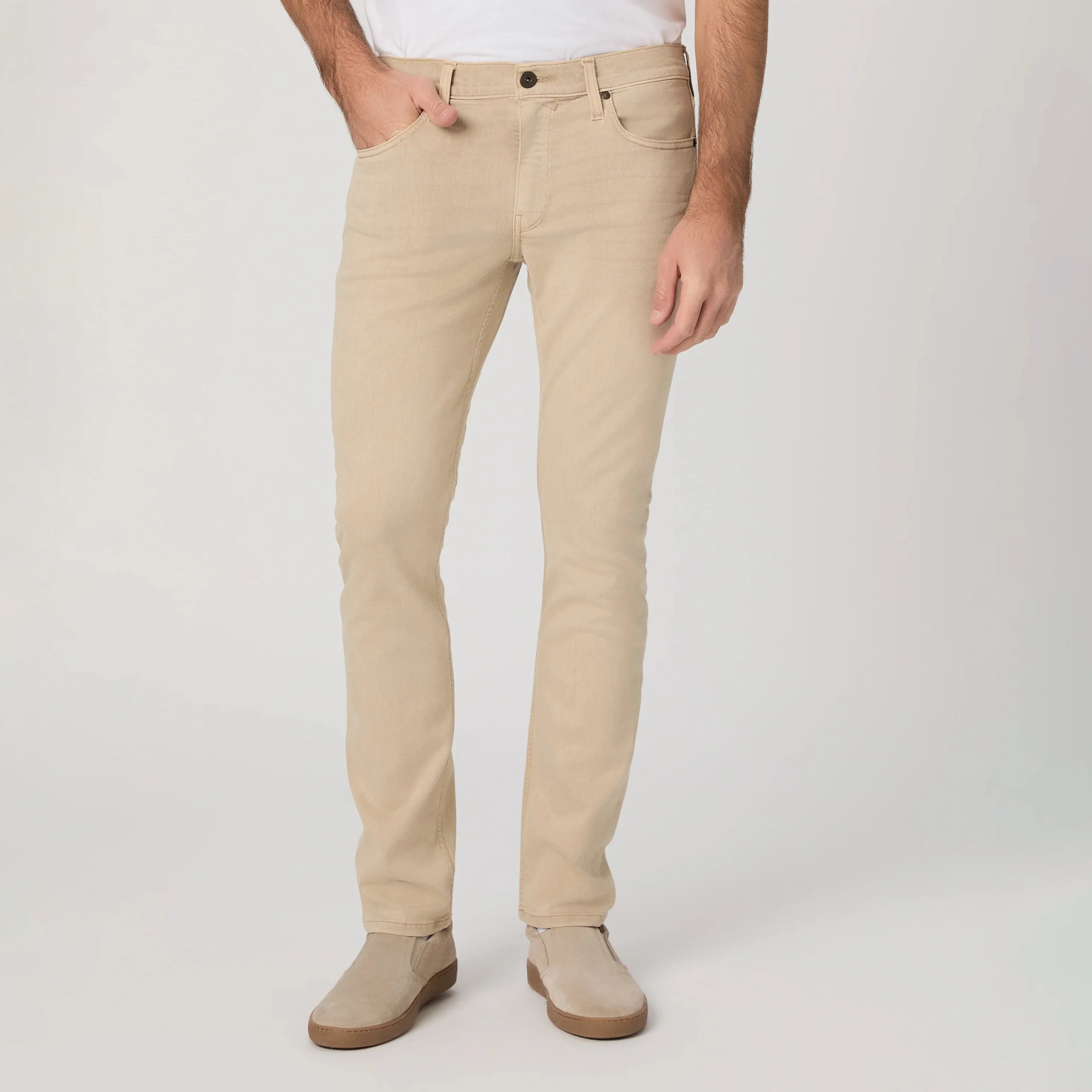 Lennox - Vintage Rose Wood - Beige Transcend Five Pocket Pant - PAIGE - Image 2