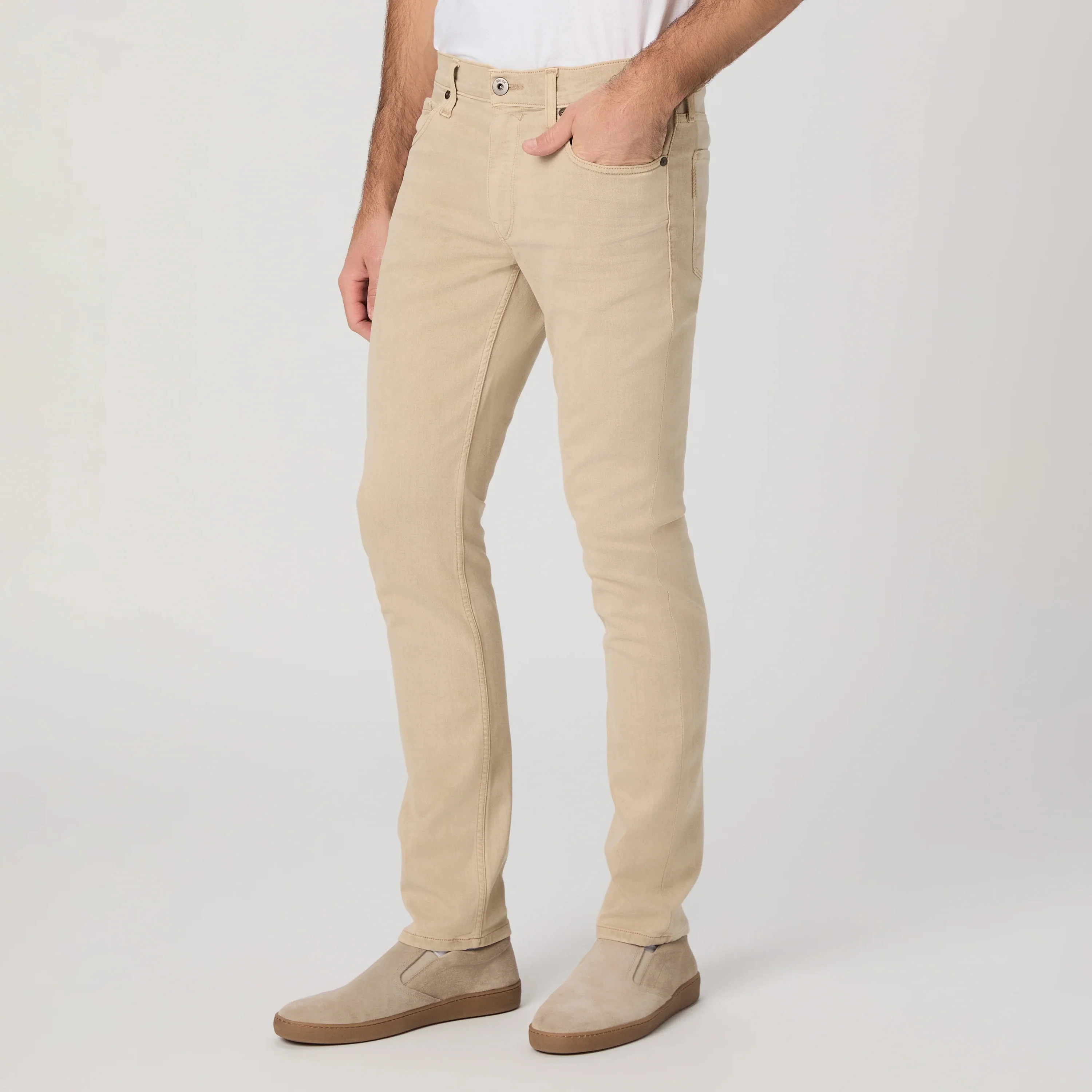 Lennox - Vintage Rose Wood - Beige Transcend Five Pocket Pant - PAIGE - Image 3
